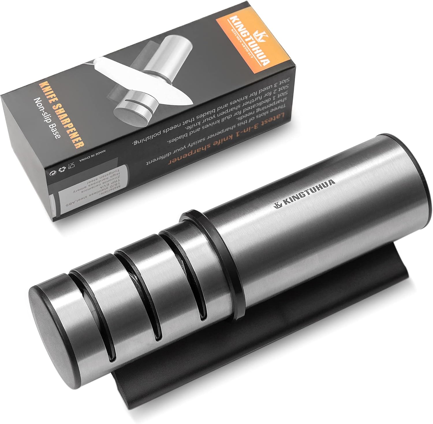 KINGTUHUA 3Stage Knife Sharpener with Stainless Steel