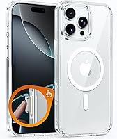 Vista 420 de FNTCASE Funda para iPhone 15 Plus: Fundas magnéticas transparentes para teléfono con protector de pantalla compatible con Magsafe Slim Anti