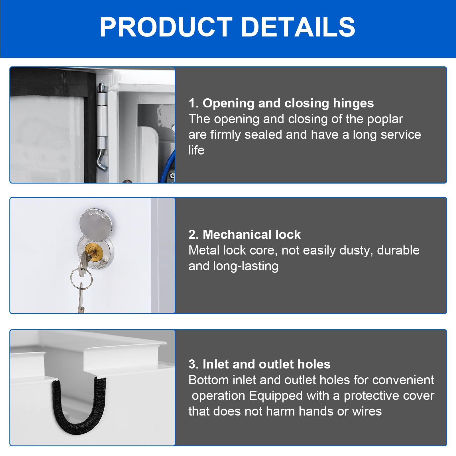 Caja Electrica de Superficie con Protector de Fuga 2P 32A y 2 * Tomas de Corriente 250V/16A, Caja de Distribución con Protección Contra Sobretensiones 2P 400V 20~40kA para Cableado - 8 Módulos