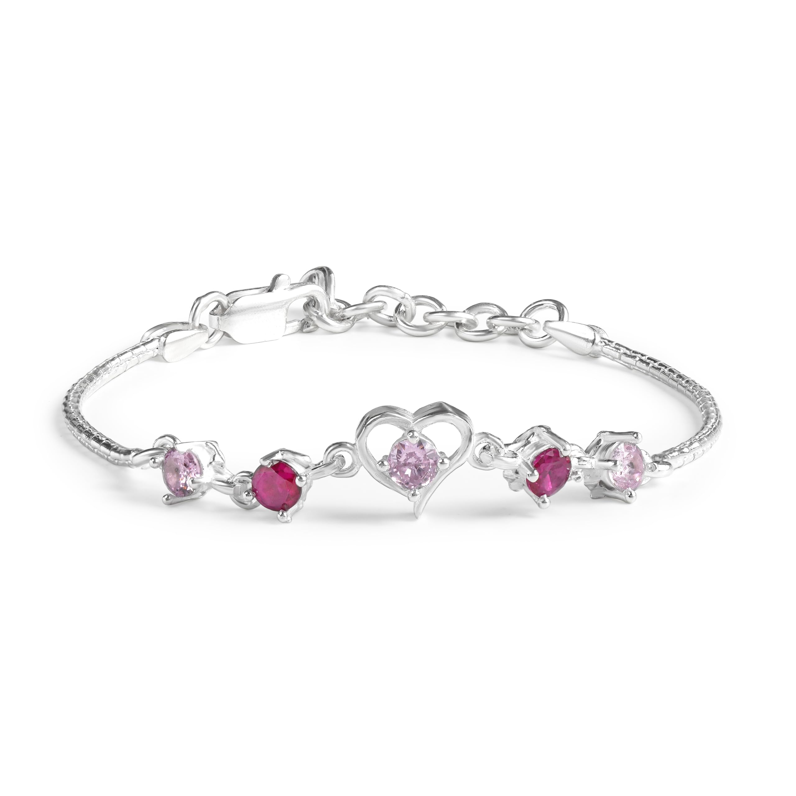 Satkoti 925 Pure Silver Bracelet for Women and Girls | AAA Quality CZ Diamond Studded Women Jewelry | Adjustable Size Chandi Kada | Best Gift for Girls with Silver Authenticity Certificate-image-0