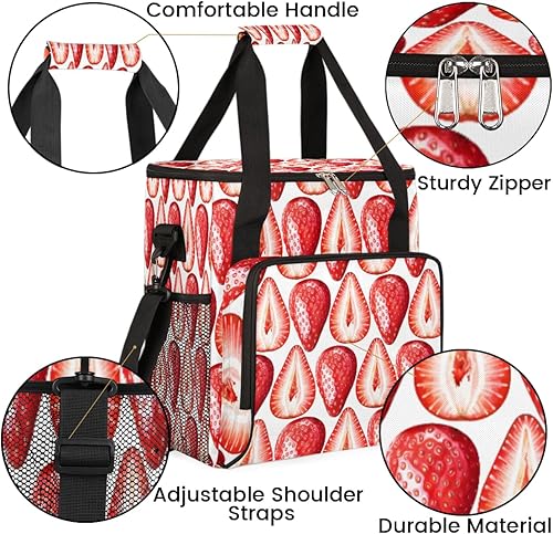 Miniatura 6 de Bolsa de transporte para cafetera de frutas con diseño de fresas para Keurig K-Mini o K-Mini Plus K-Mini Plus K-Cup, bolsa de viaje