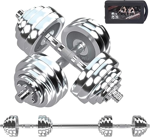 Miniatura 1 de VIVITORY Juego de mancuernas de fitness, juegos de peso ajustable de hasta 4466 libras, con varilla de conexión de metal utilizada como barra, pesas