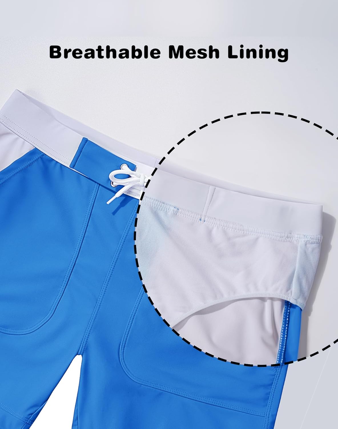 MAGNIVIT Men's Swimwear Swimsuits Solid Basic Long Swim Sport Trunks Board Shorts with Pockets - Image 5