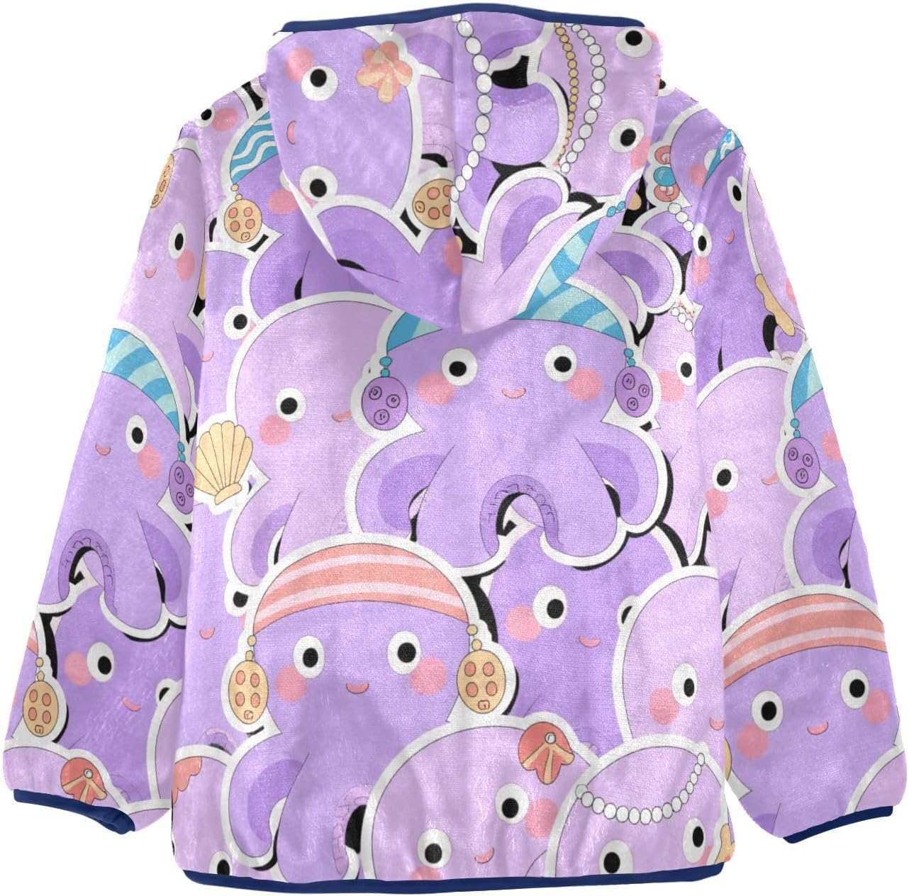Cartoon Cute animal sea Purple Toddler Winter Jackets Outerwear Jackets & Coats Navy Blue Warm Baby Boys Clothes