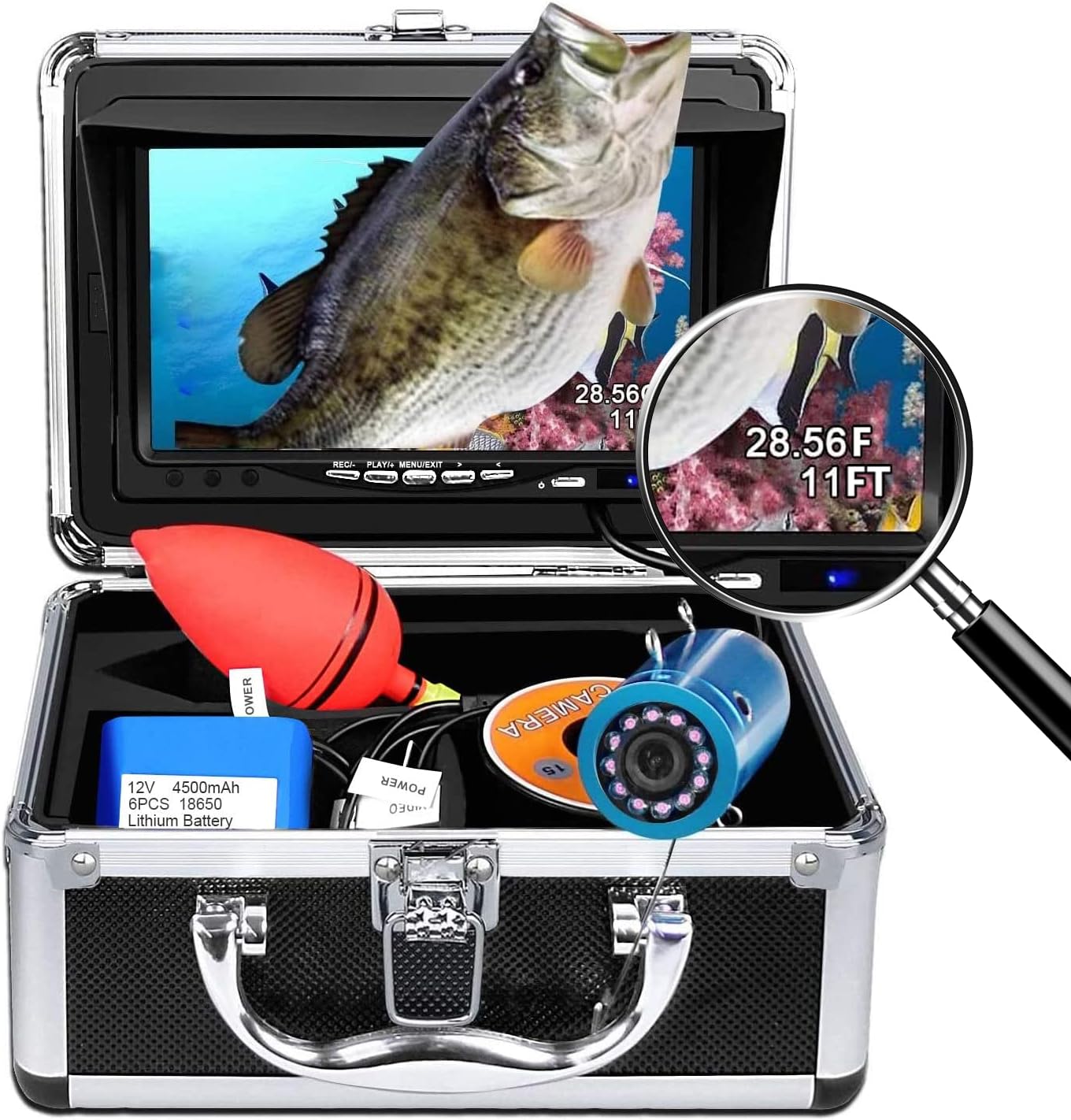 Anysun Underwater Fishing Camera - 7" LCD Monitor - 12pcs IR LED - Waterproof - 30M with 8GB SD Card