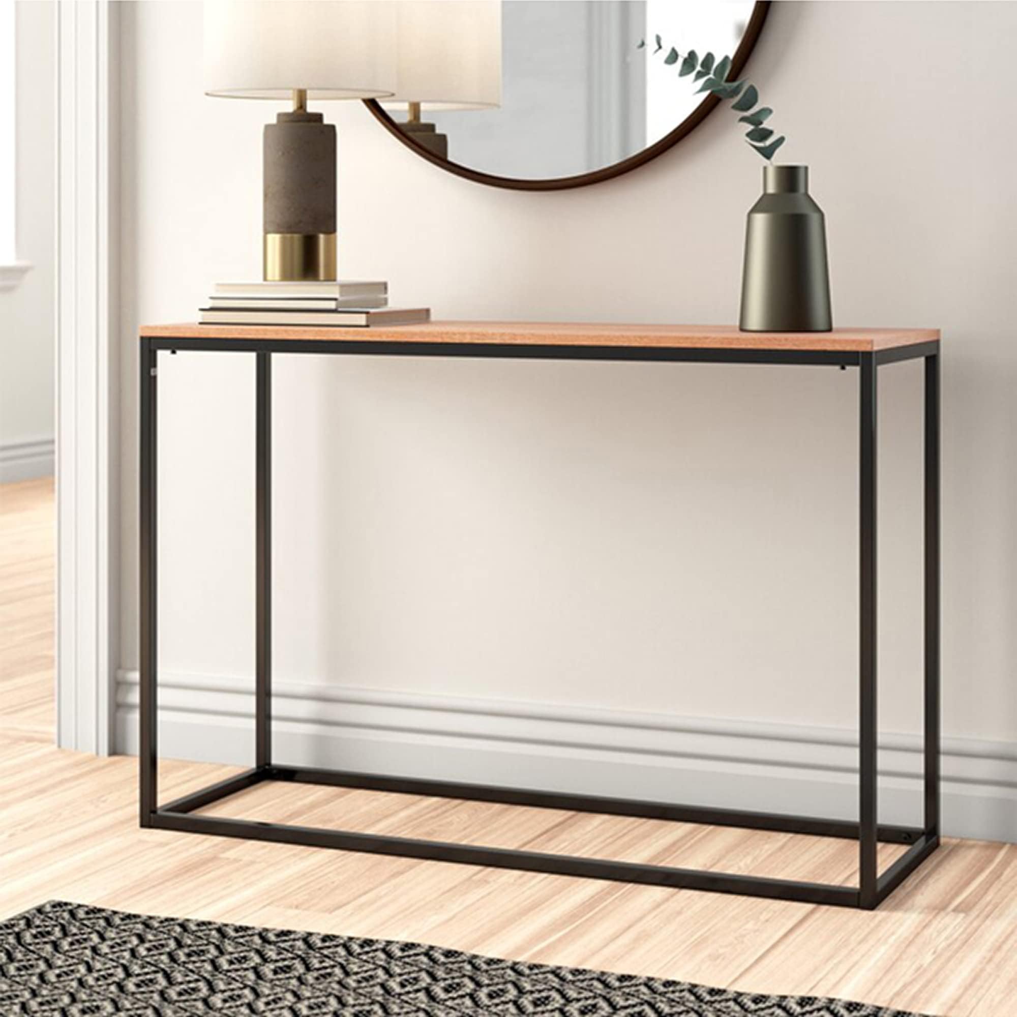 Konsolentisch Anrichte 120cm Marmor Optik Flurtisch Schwarz Schreibtisch