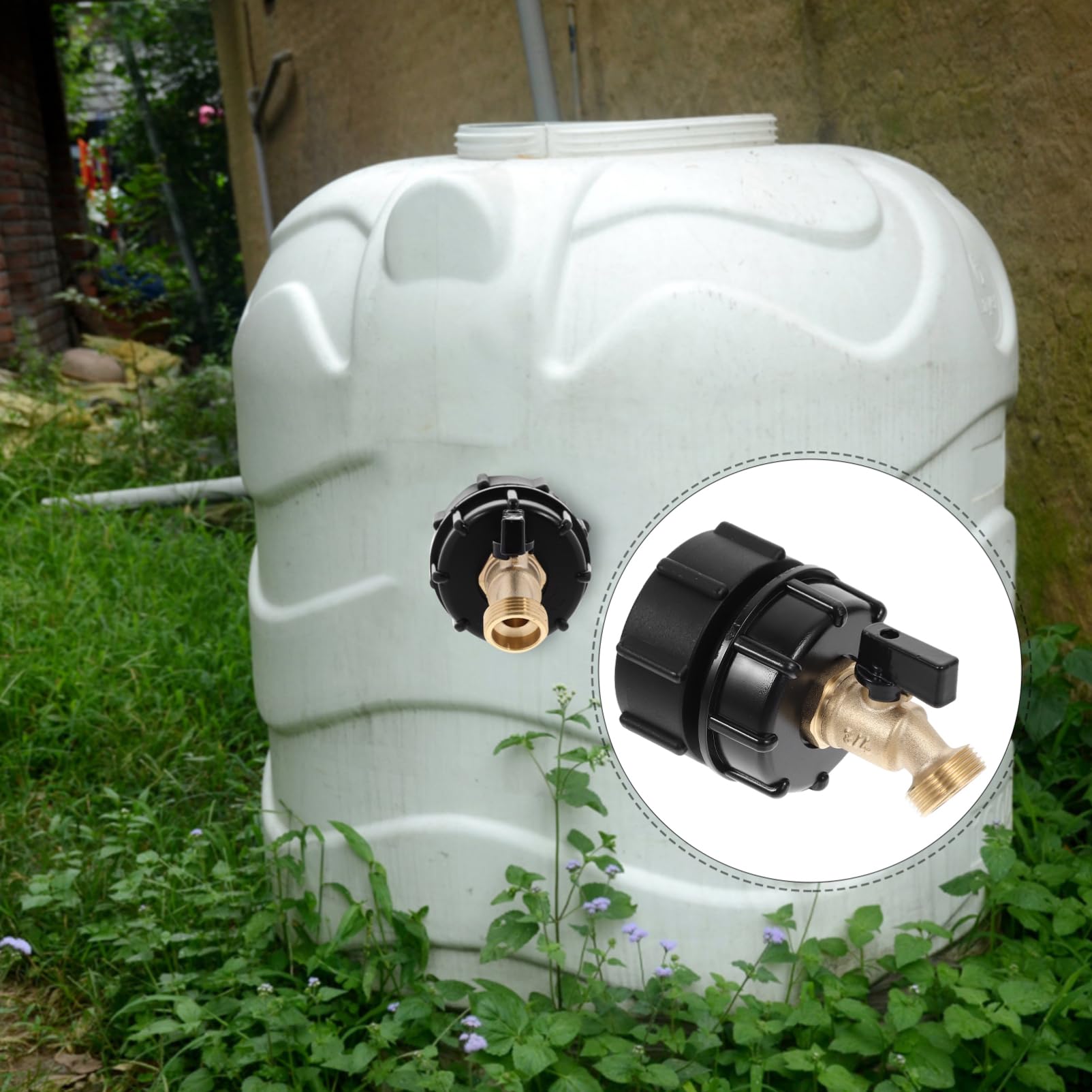 ibasenice 3 Piezas Adaptador IBC Grifo de Jardín para Barriles de Agua de Accesorio de Duradero y Instalación