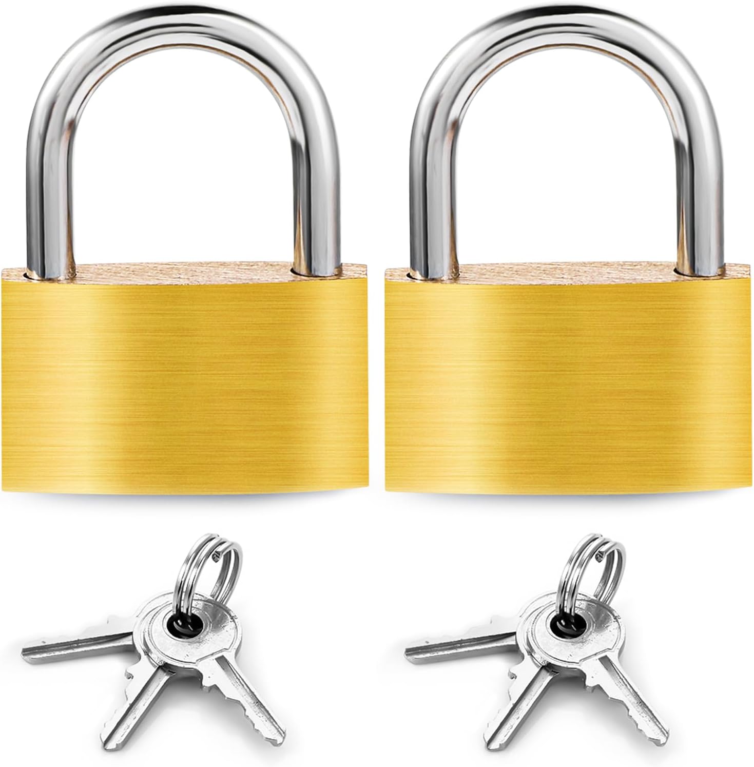 2 Pieces Locker Lock, Small Padlocks with Keys, Padlock Weatherproof