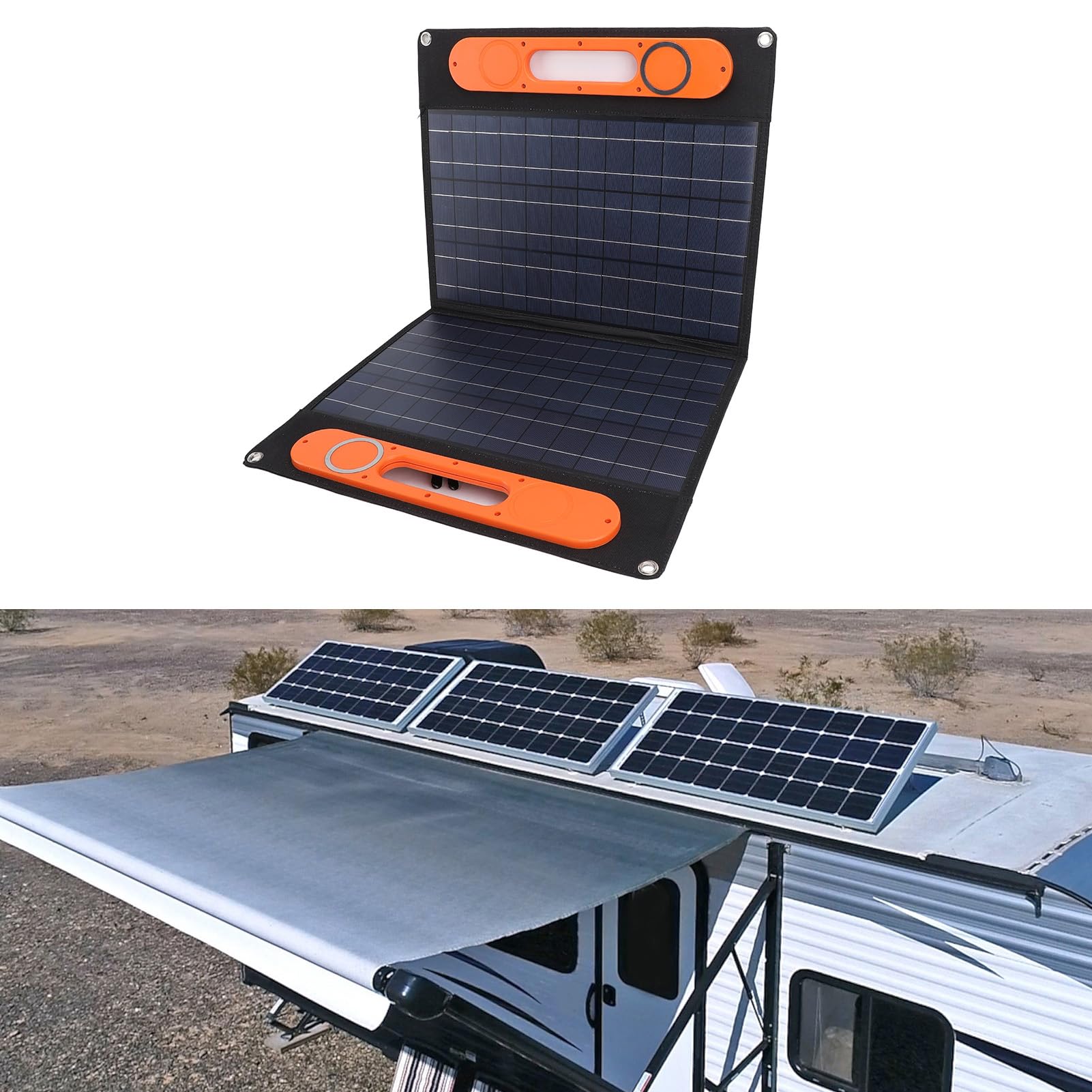 Water Resistant Solar Panel 18V 100W Foldable for Travel RV Boat