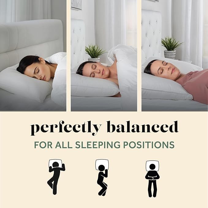 Almohada Duvet y Plumas Tamaño Estándar con Funda de Algodón miniatura 5