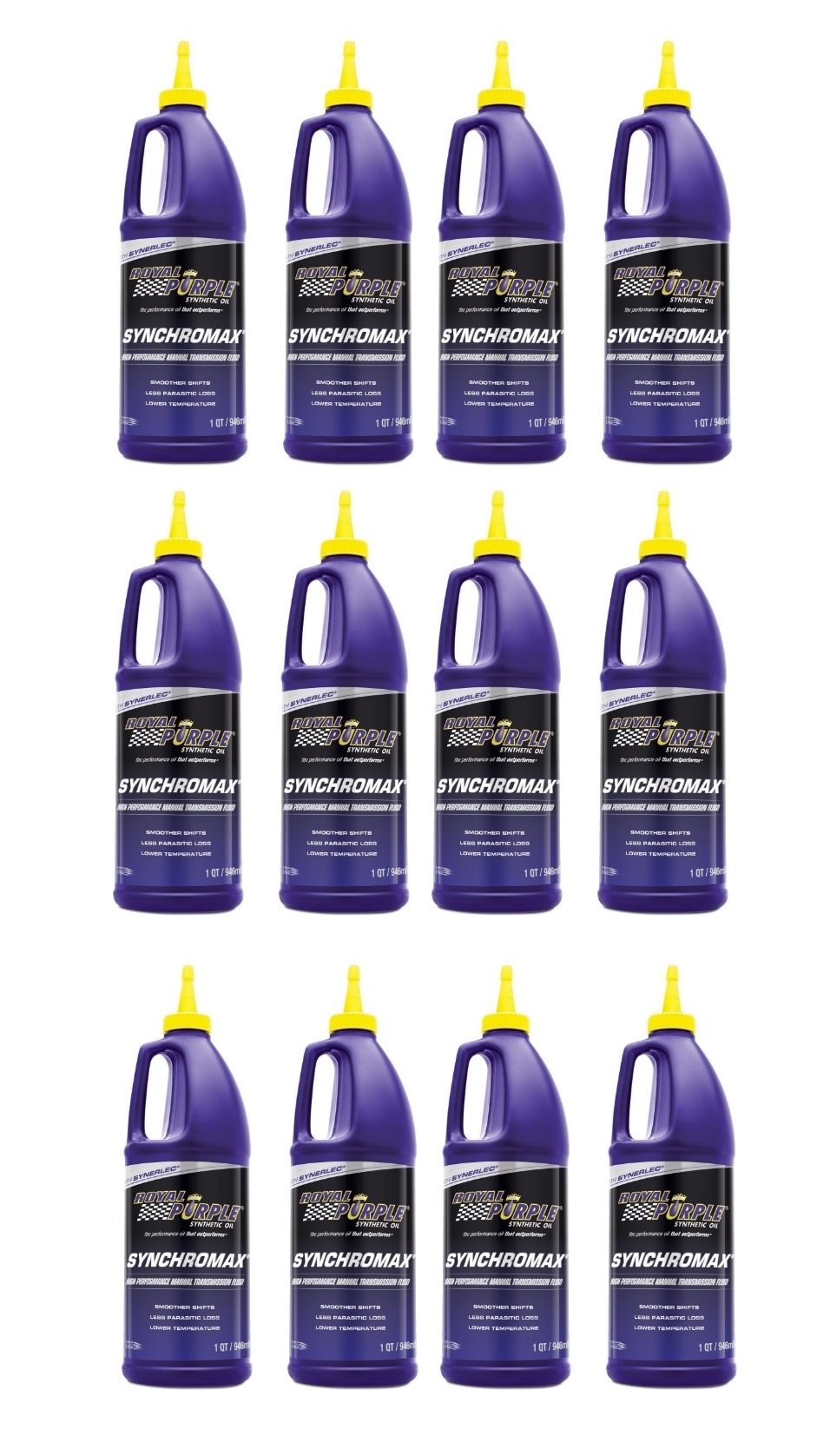 Royal Purple 01512 Set of 12 Synchromax Manual Trans Fluid 1-Quart Bottles