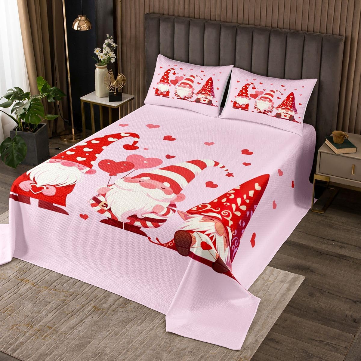 Homewish Cute Unicorn Bedspread Twin Size,Castle Hot Air Balloon Bedding Sets 2Pcs for Kids Girls Boys Room Decor,Cartoon Elephant Comforter Set Dreamy Pink Stars Cloud Quilt Coverlet,1 Pillowcase