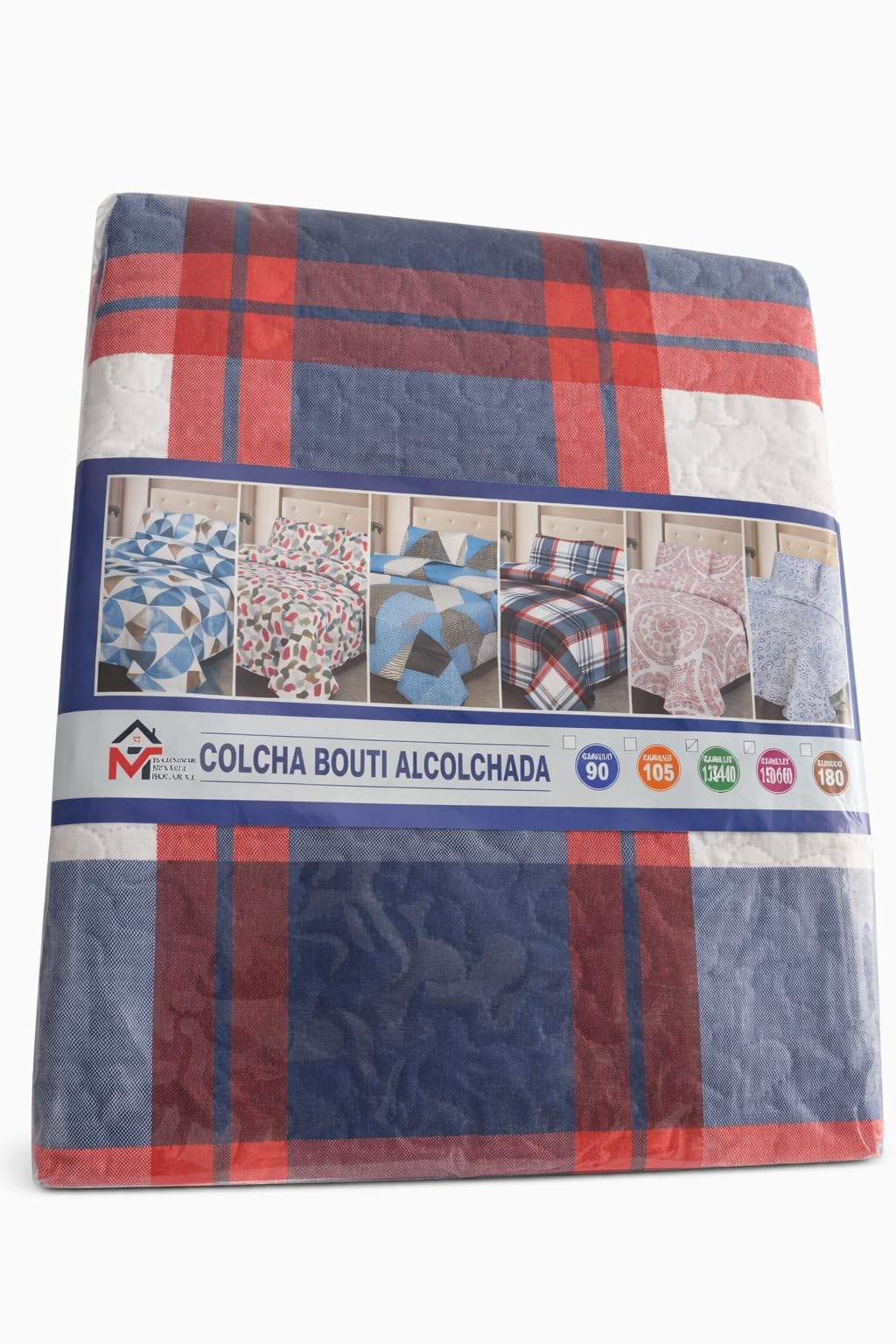Genérico Colcha Bouti Acolchada Ligera para Cama | Edredón de Verano Suave y Transpirable | Cubrecama Decorativo Disponible en Varios Diseños y Medidas. (Multicolor, Cama 90, Hojas Suaves) - 3