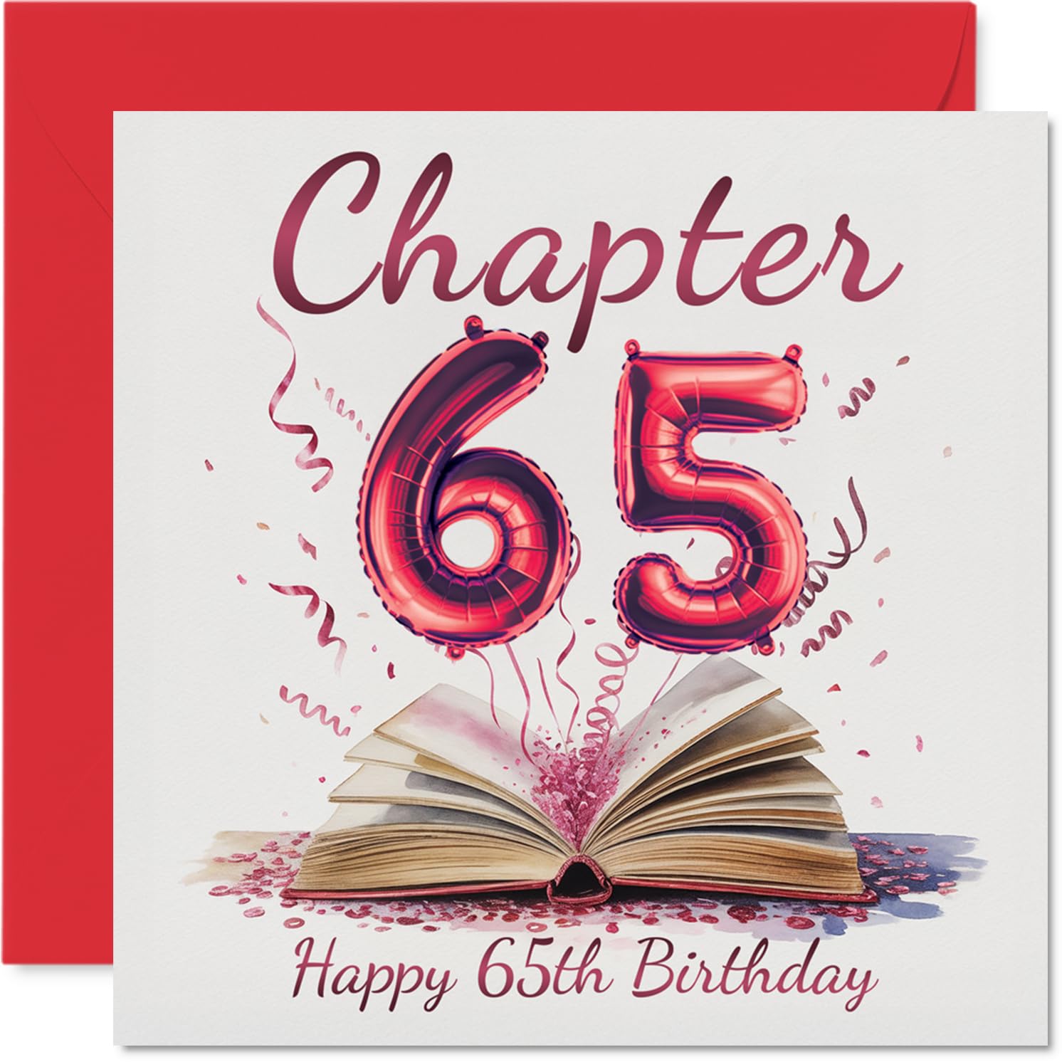 65th Birthday Cards for Men Women - Start of Another Chapter - Happy Birthday Card for 65 Year Old Man Woman Nanny Sister Cousin Grandma, 145mm Bday Greeting Cards