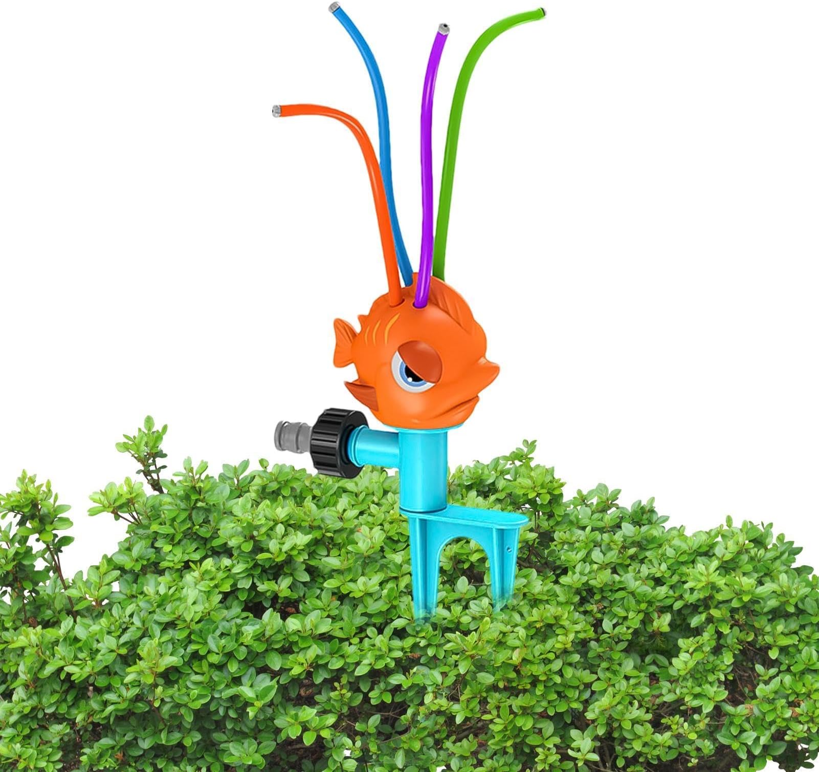 Goowafur Automatic Garden Sprinkler | Adjustable Garden Water Toy for Children | Irrigation Tool with Colorful Water Pipes for Swimming Pools, Outdoor Activities, Beaches, Gardens