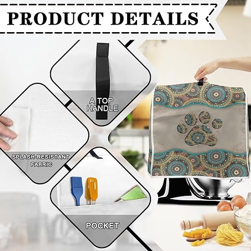 Miniatura 4 de Hinthetall Fundas para batidora de pie de mariposa moradas compatibles con freidora de aire de 6 a 8 cuartos de galón, funda lavable a prueba de