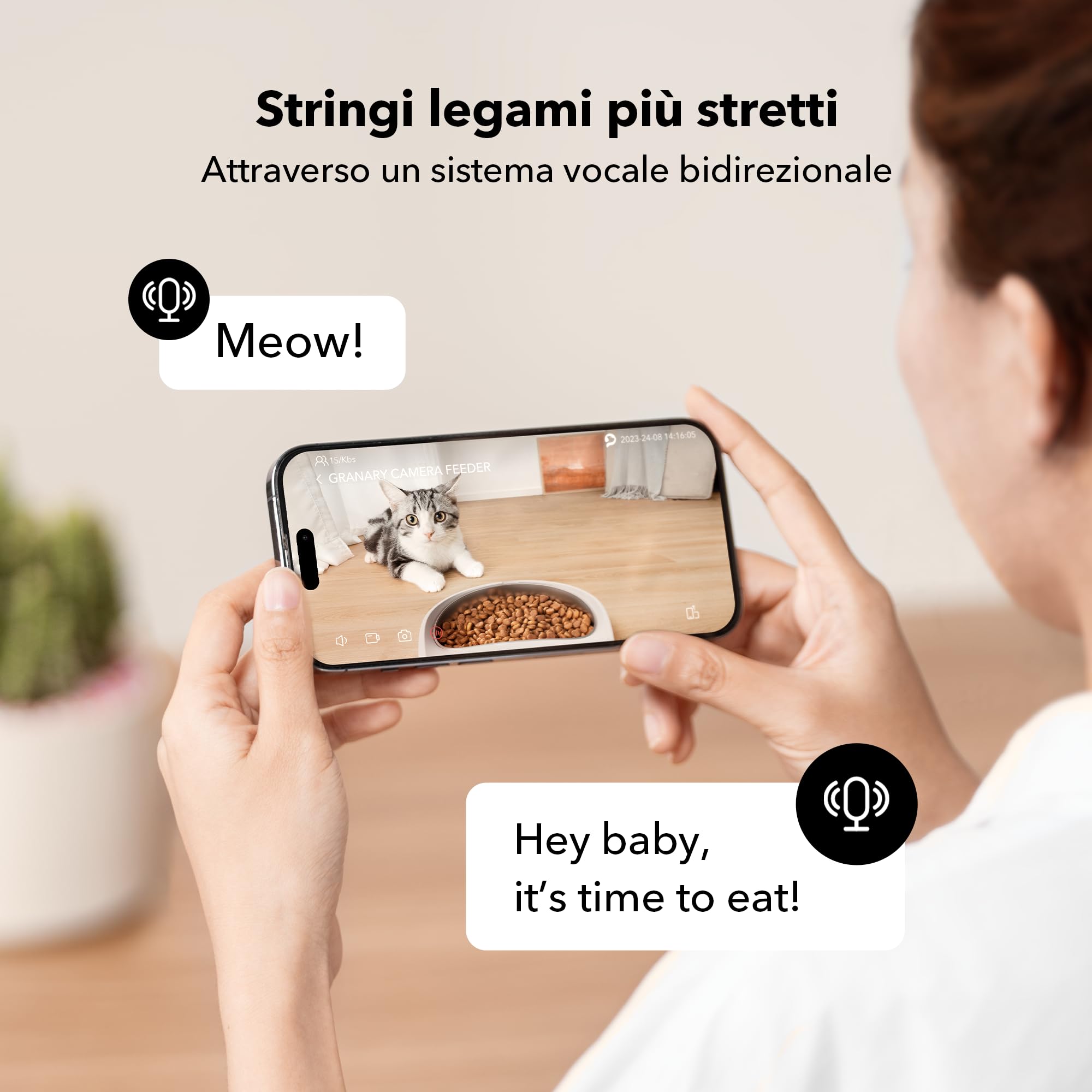 PETLIBRO Mangiatoia Automatica per Gatti da 5 Litri con APP - Mangiatoia per Cani WiFi 5G e 2.4G Sensore Cibo Basso e Blocco