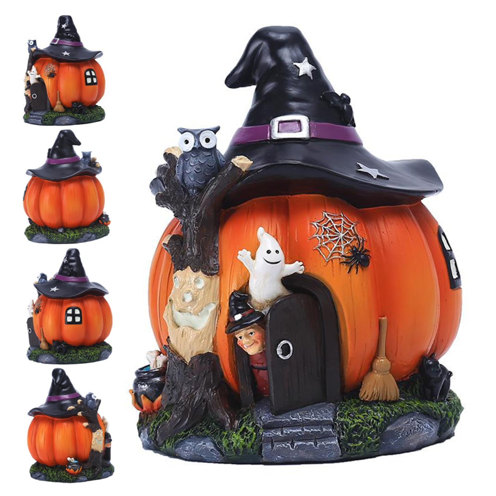 Halloween pumpkin decorations for garden outdoor lumineuse en résine étanche pour cour et pelouse