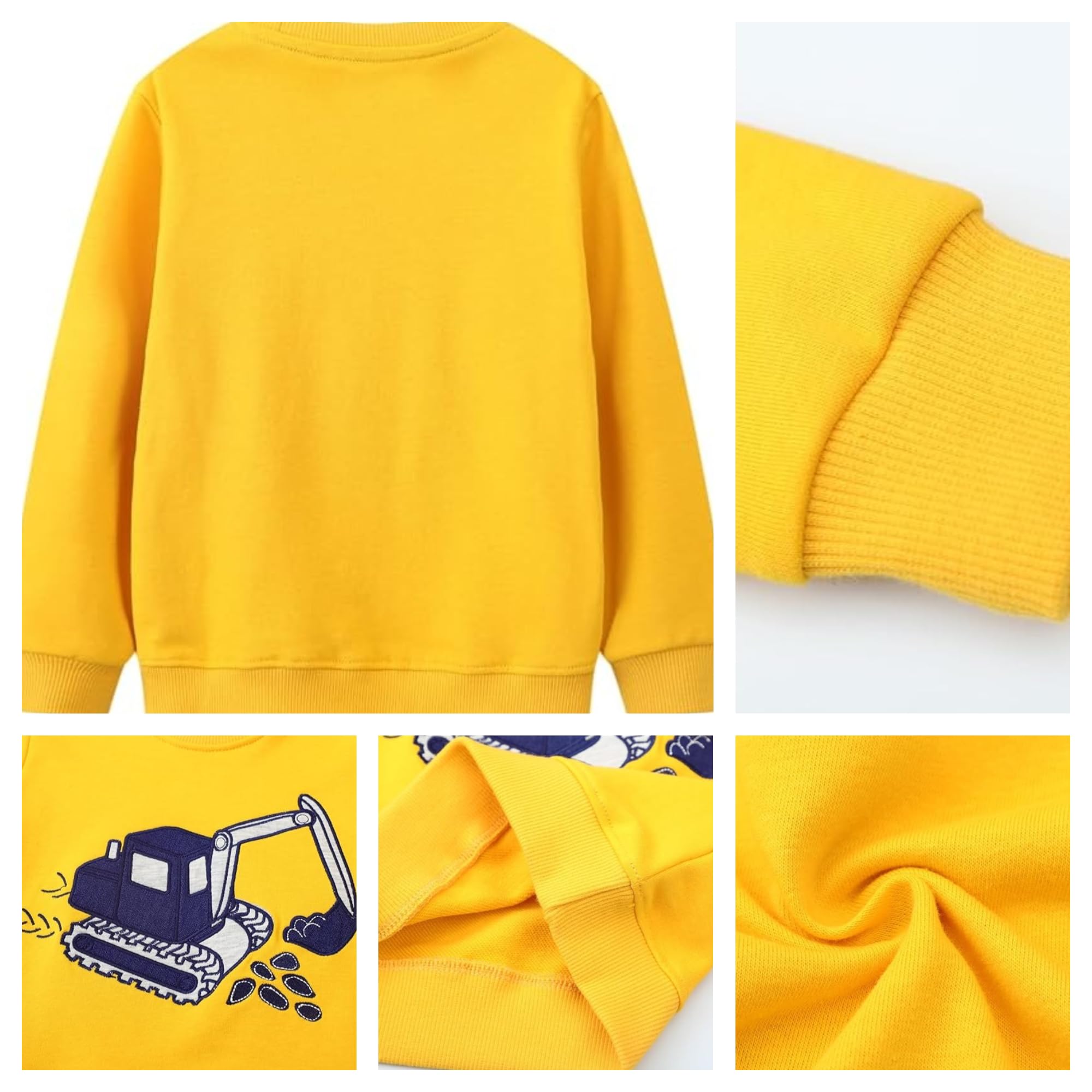 Sudaderas Niño Dinosaurio Pullover de Algodón Bebé Niños Sweatshirt Cuello Redondo para Niño Camiseta Casual de Manga Larga Sudaderas sin Capucha para Niño de 2-7 Años