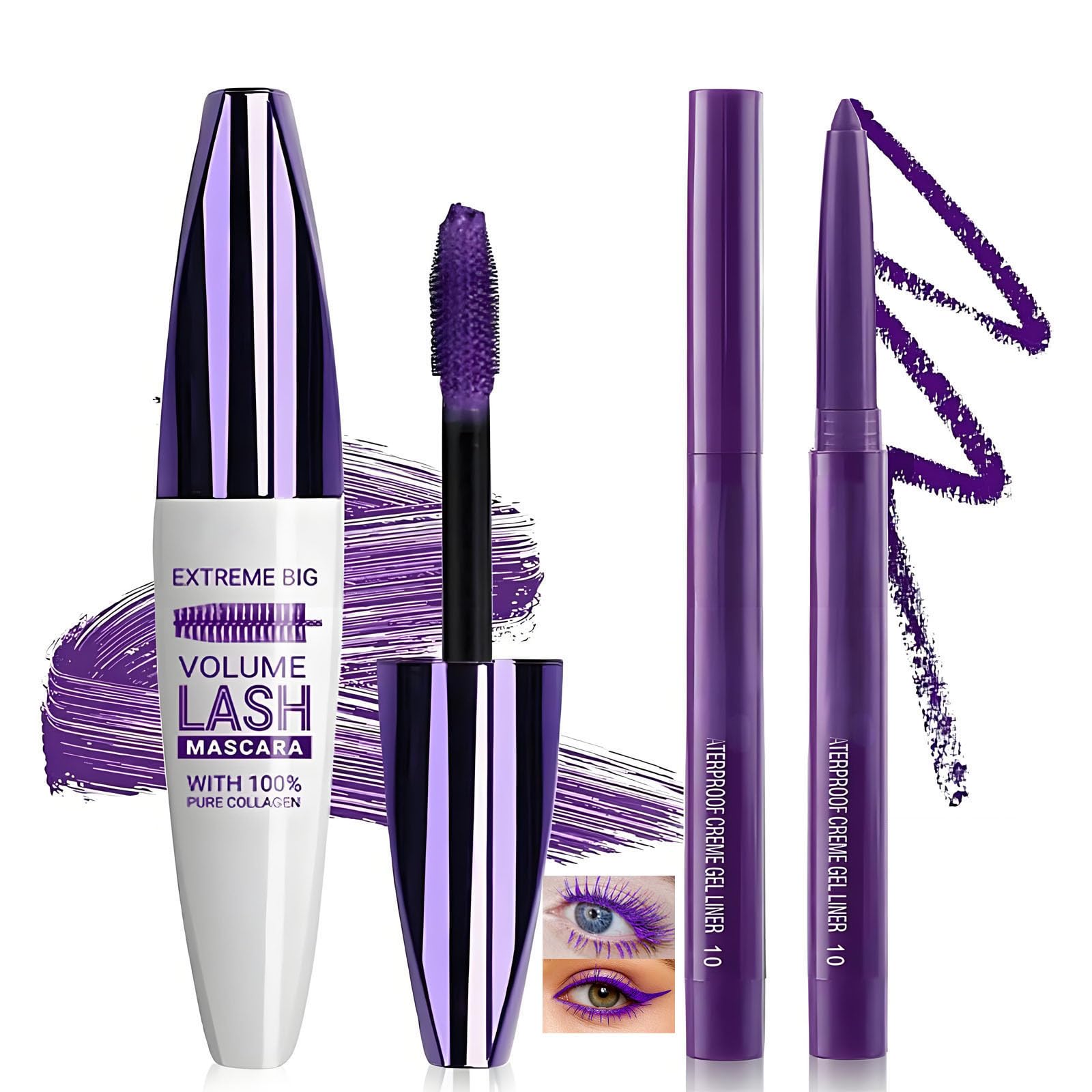 5D Silk Fiber Mascara for Older Women Waterproof, Long-Lasting, No Smudge, Telescopic High Lash Effect