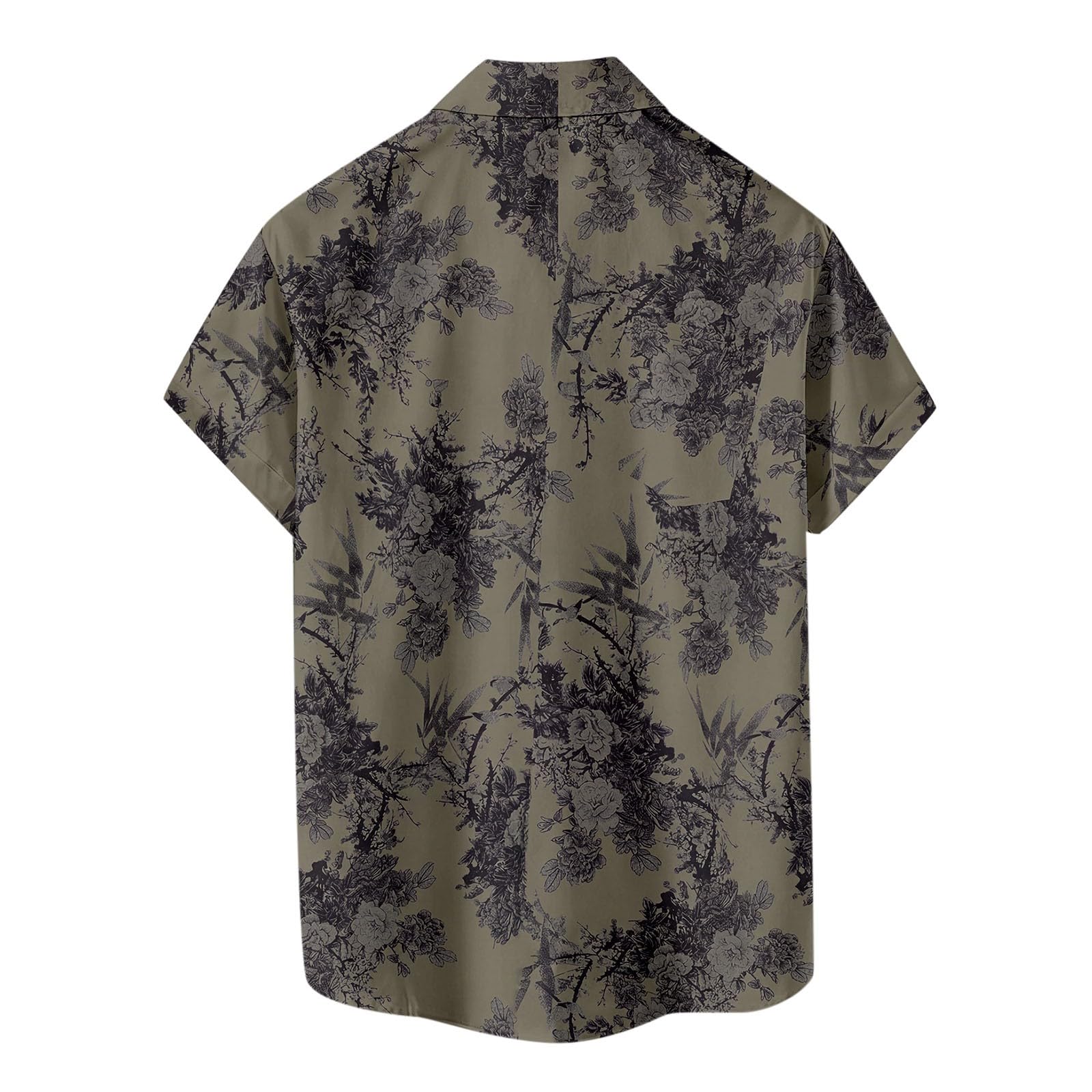 Chemise hawaïenne à manches courtes pour homme - Imprimé floral - Chemise d'été - Chemise de loisirs - Chemise hawaïenne vintage - Chemise viking légère et respirante - Chemise de loisirs