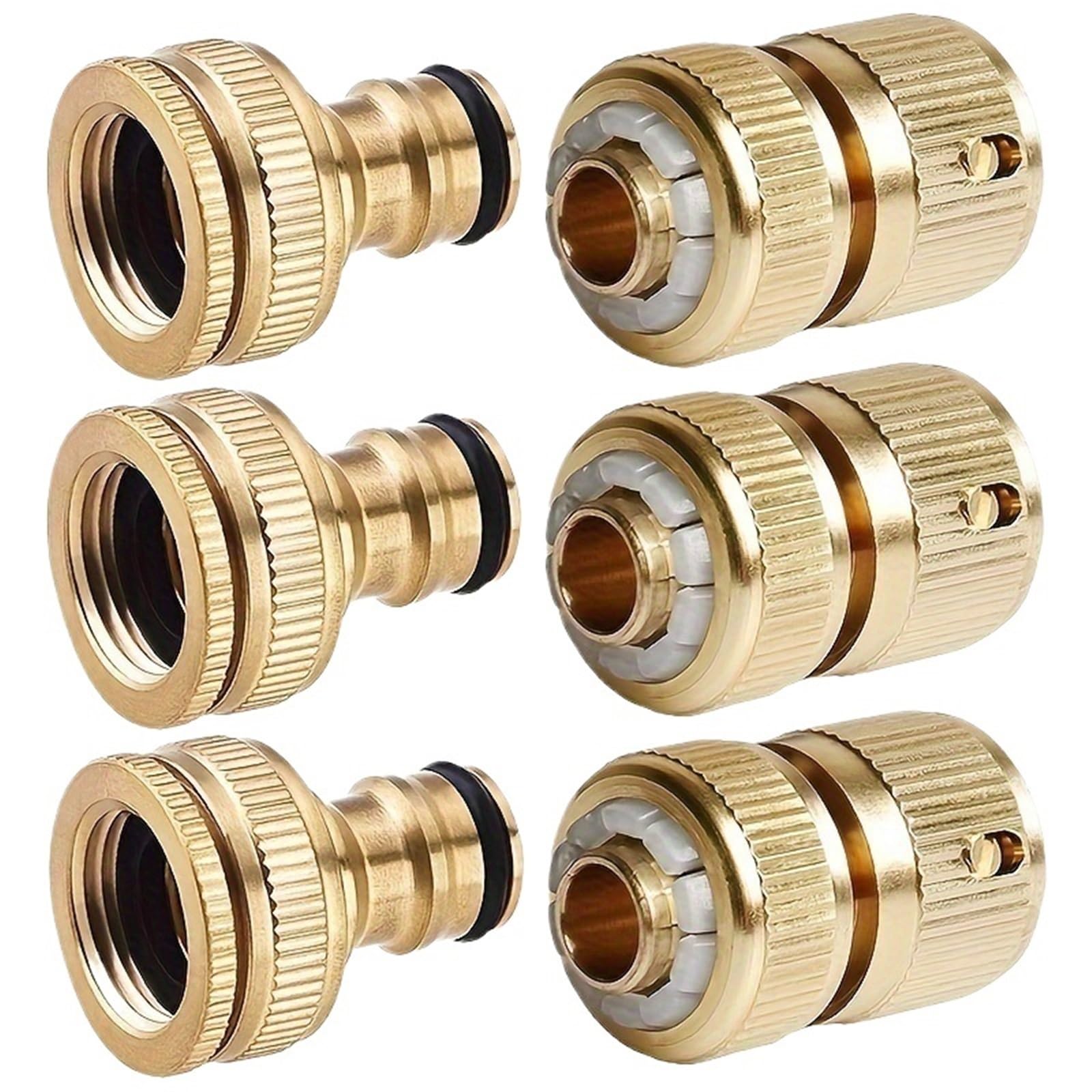 Conector Manguera 3/5 Pares de Conectores Manguera jardín latón