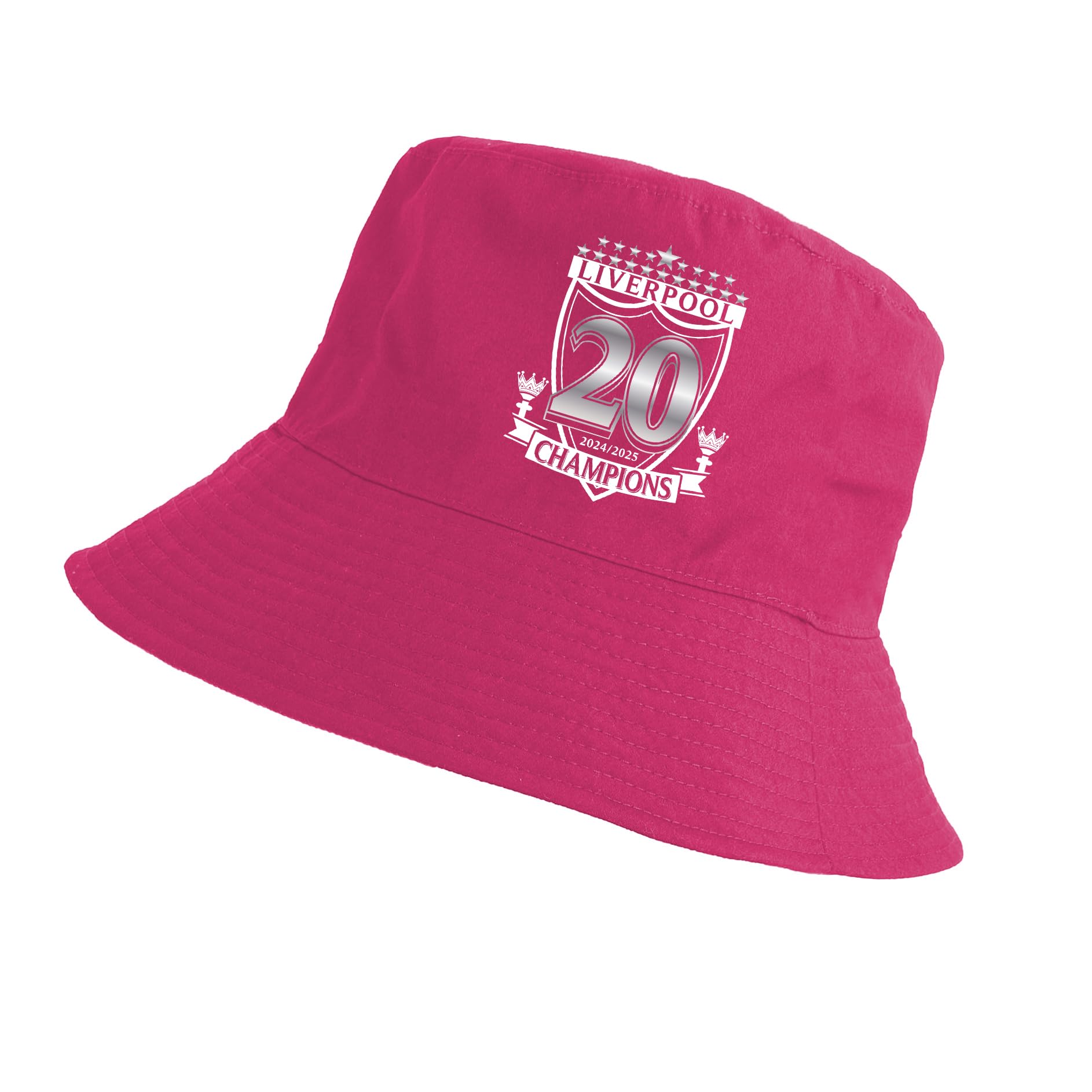 Liverpool Champions Bucket Hat 20 Times 2024-2025 Pink Adult Size