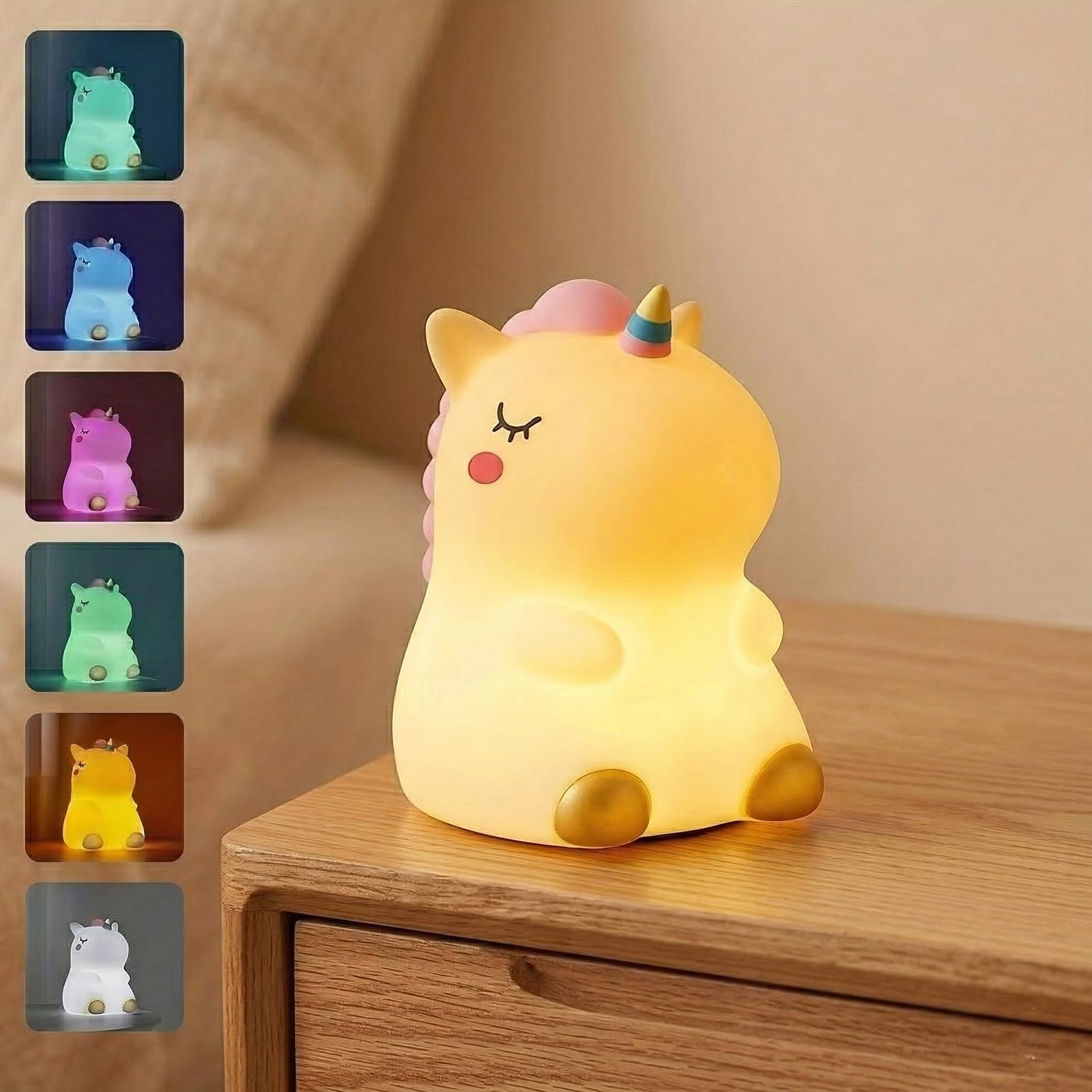 Veilleuse licorne à intensité variable et lampe rechargeable - 8