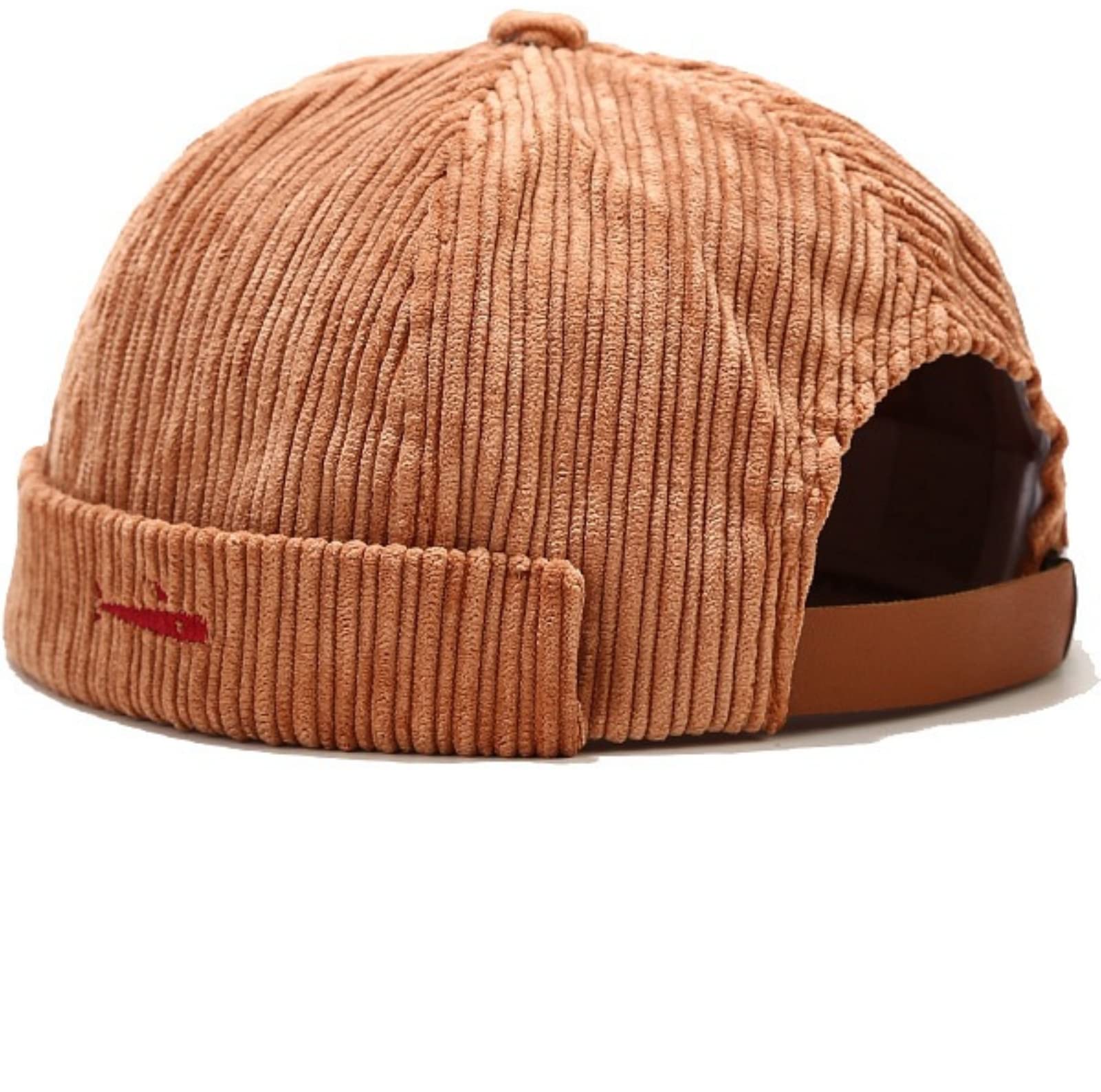 Faringoto Men's Camel Docker Brimless Hats Beanie Skullcap Sailor Cap