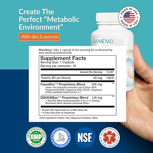 Miniatura 2 de SANE MD Luminae 7-Keto DHEA Suplemento para mujeres y hombres – Baja tu peso de punto de ajuste más rápido con las píldoras de suplemento saludable