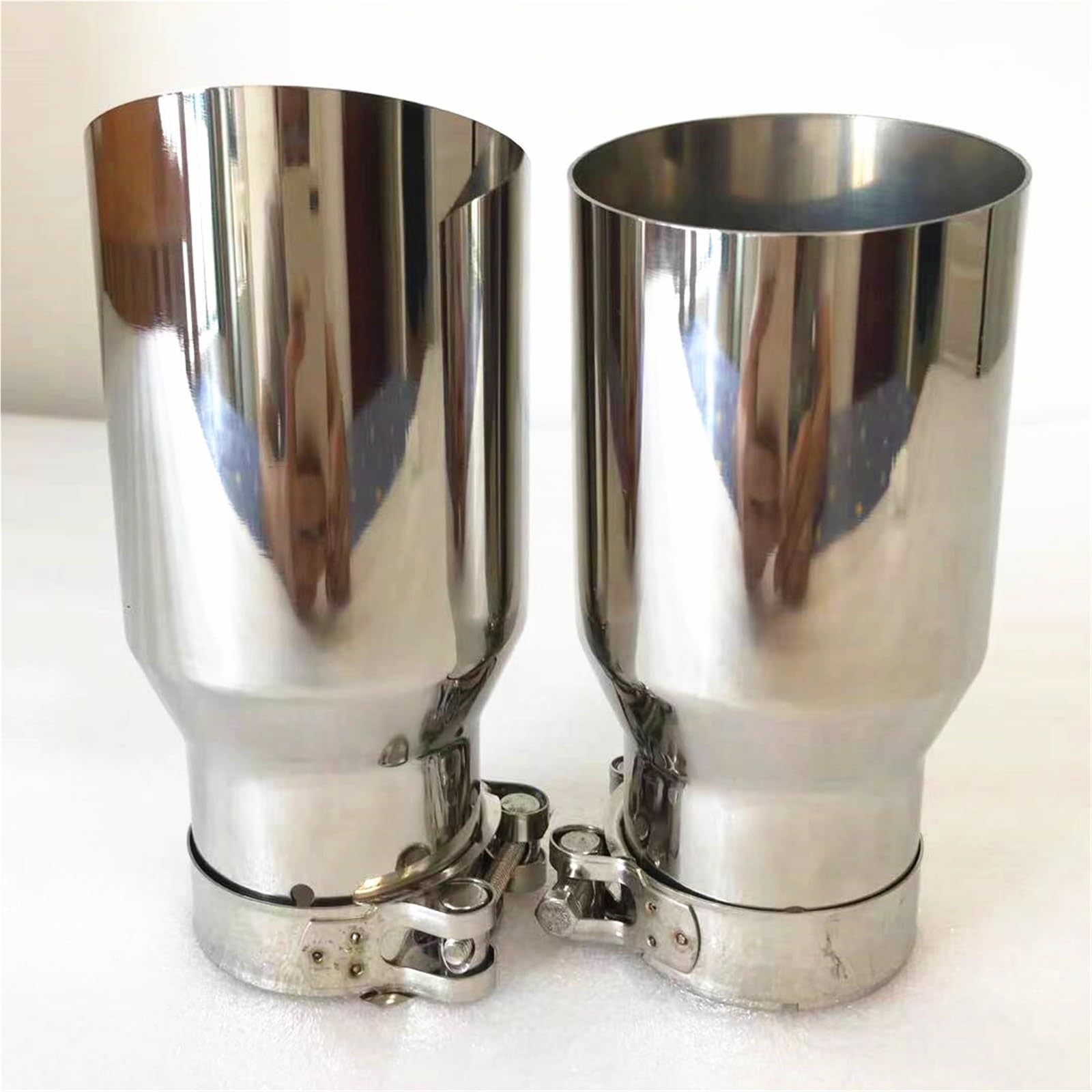 Car Silencer 1 szt. Uniwersalny tłumik rury wydechowej ze stali nierdzewnej 304 modyfikacja akcesoriów samochodowych(54MM IN -101MM OUT)