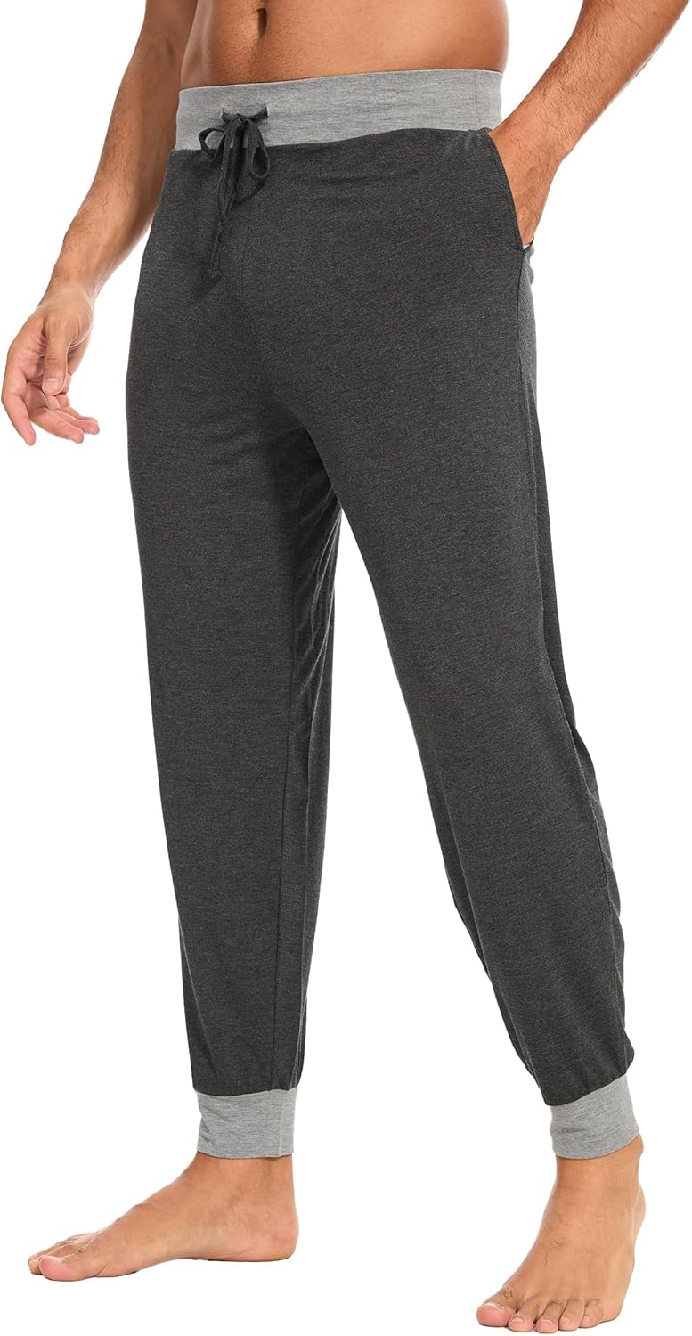 GYS Bamboo Viscose Men's Pajama Pants Soft Joggers PJ Bottoms with Pockets and Drawstring - Image 3