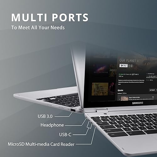 Miniatura 8 de Samsung Chromebook Plus V2 - Laptop con pantalla táctil 2 en 1, pantalla WUXGA de 12.2 pulgadas, Intel Celeron 3965Y, 4 GB de RAM, 64 GB eMMC,