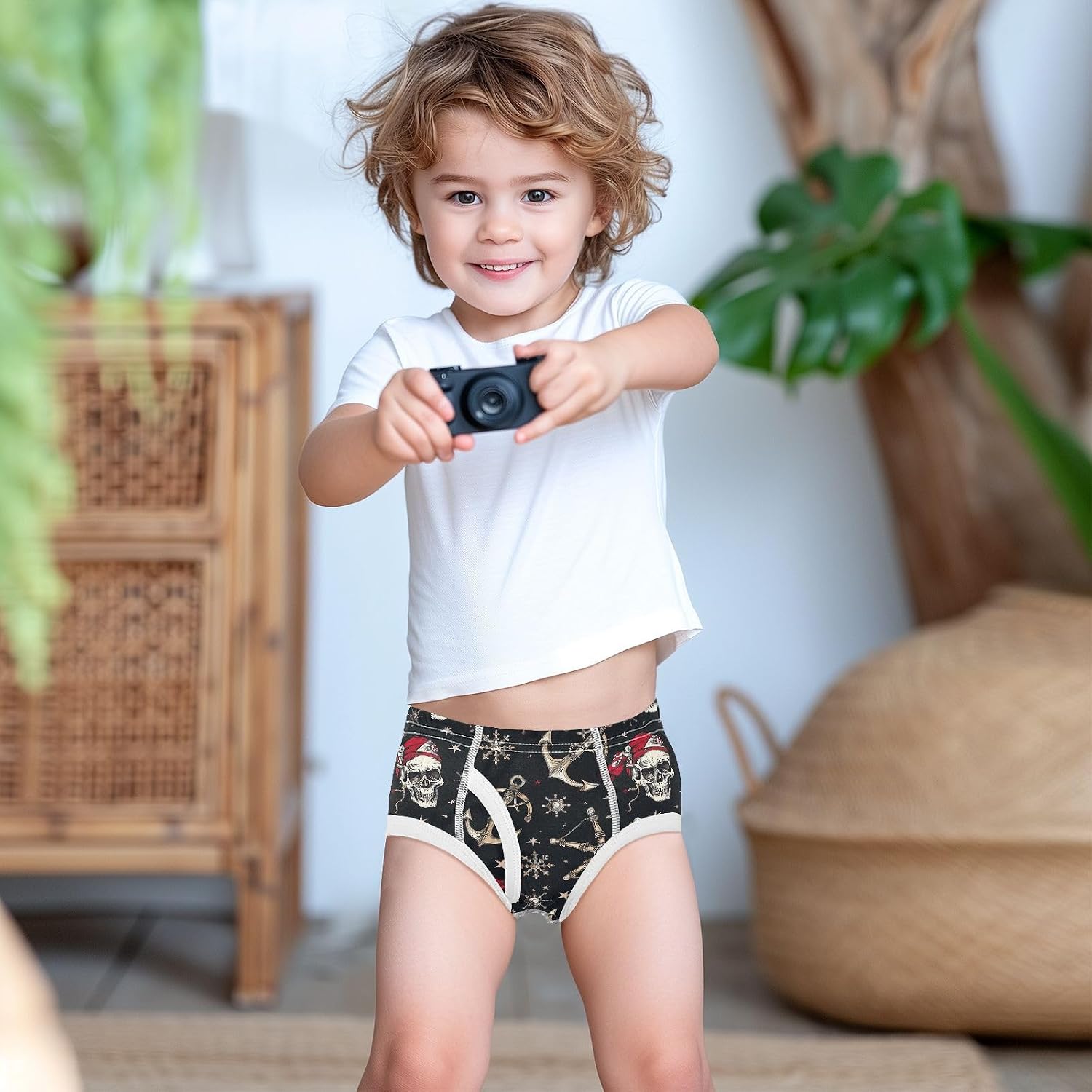 visesunny Boys Training Underwear Pirate Skull Star Breathe Cotton Potty Briefs Size 2T-8Y for Toddler