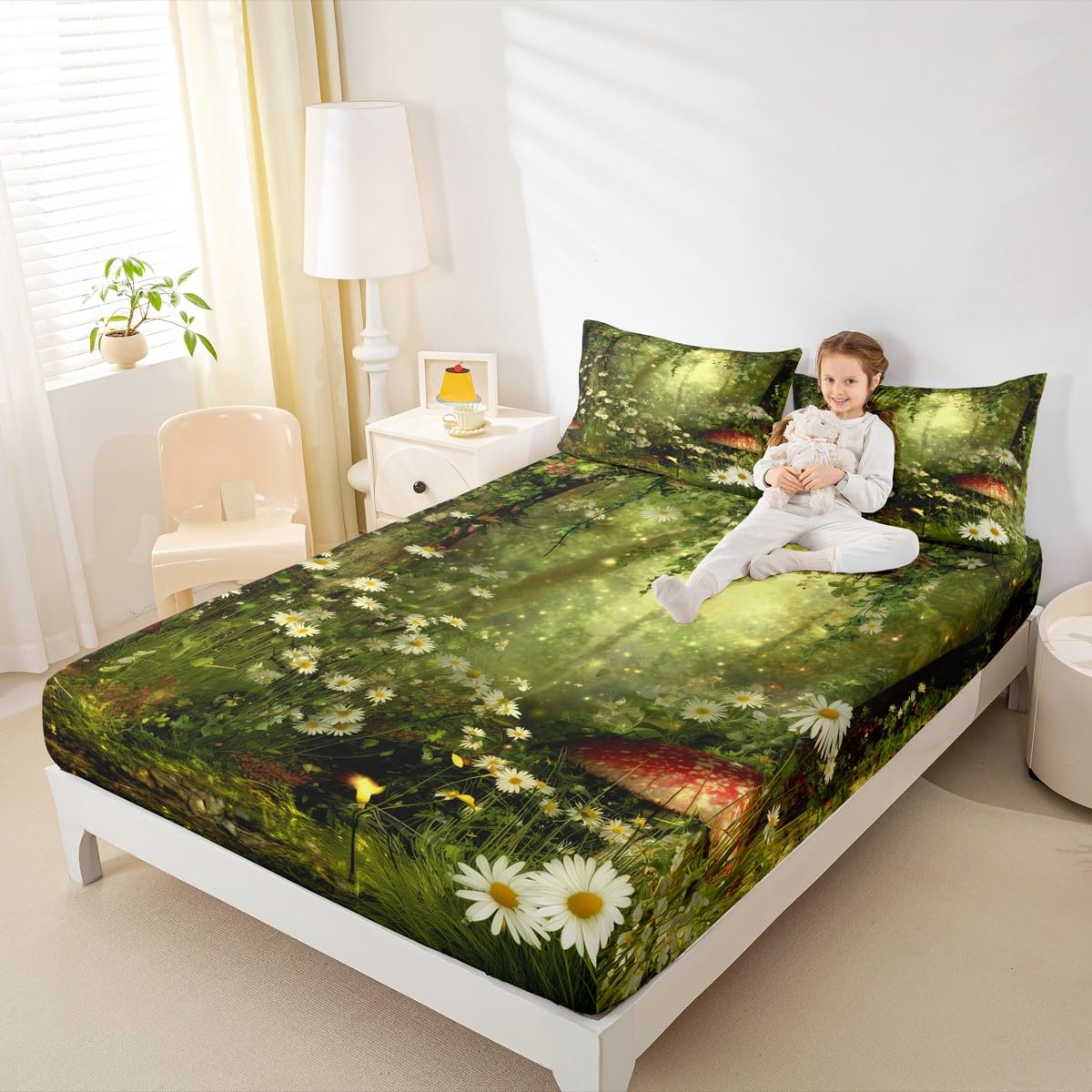 Amazon｜Erosebridal マジックボックスシーツ マッシュルーム ボックス