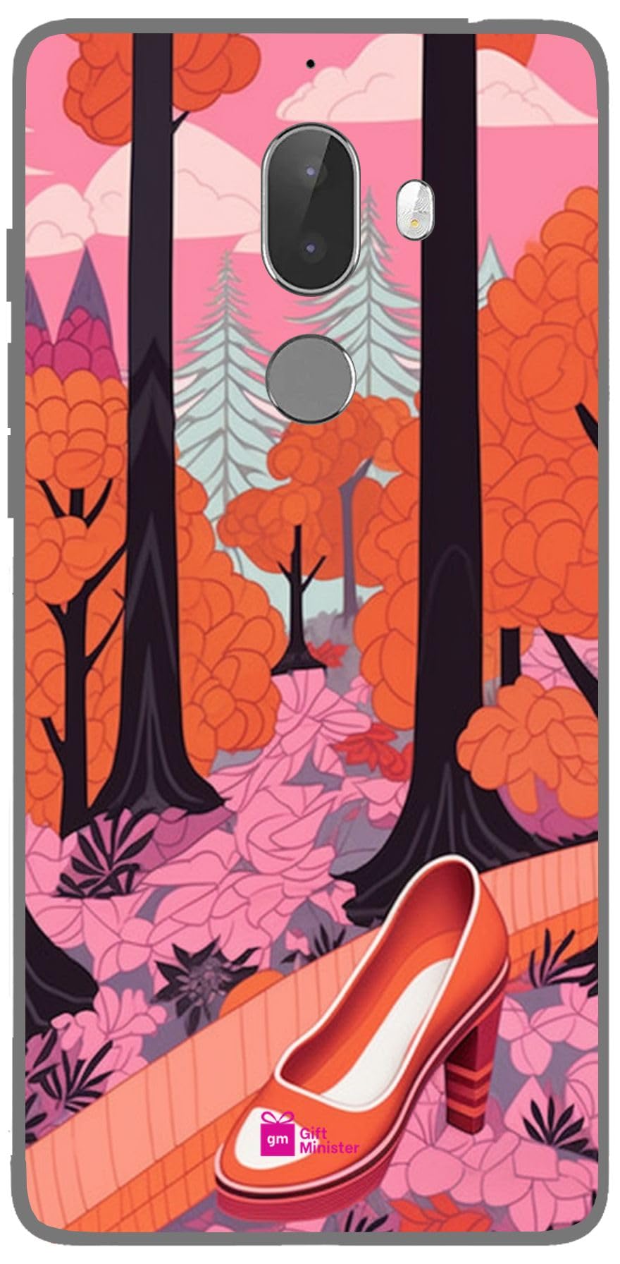 Silicone Designer Cover for Tenor 10 Or G Browncover - Pink Fabric Ladies Heal Sandle Forest Modernist Illustrations Art Graphics White Orange Patterns Australia Dustproof 1Pcs 1696R