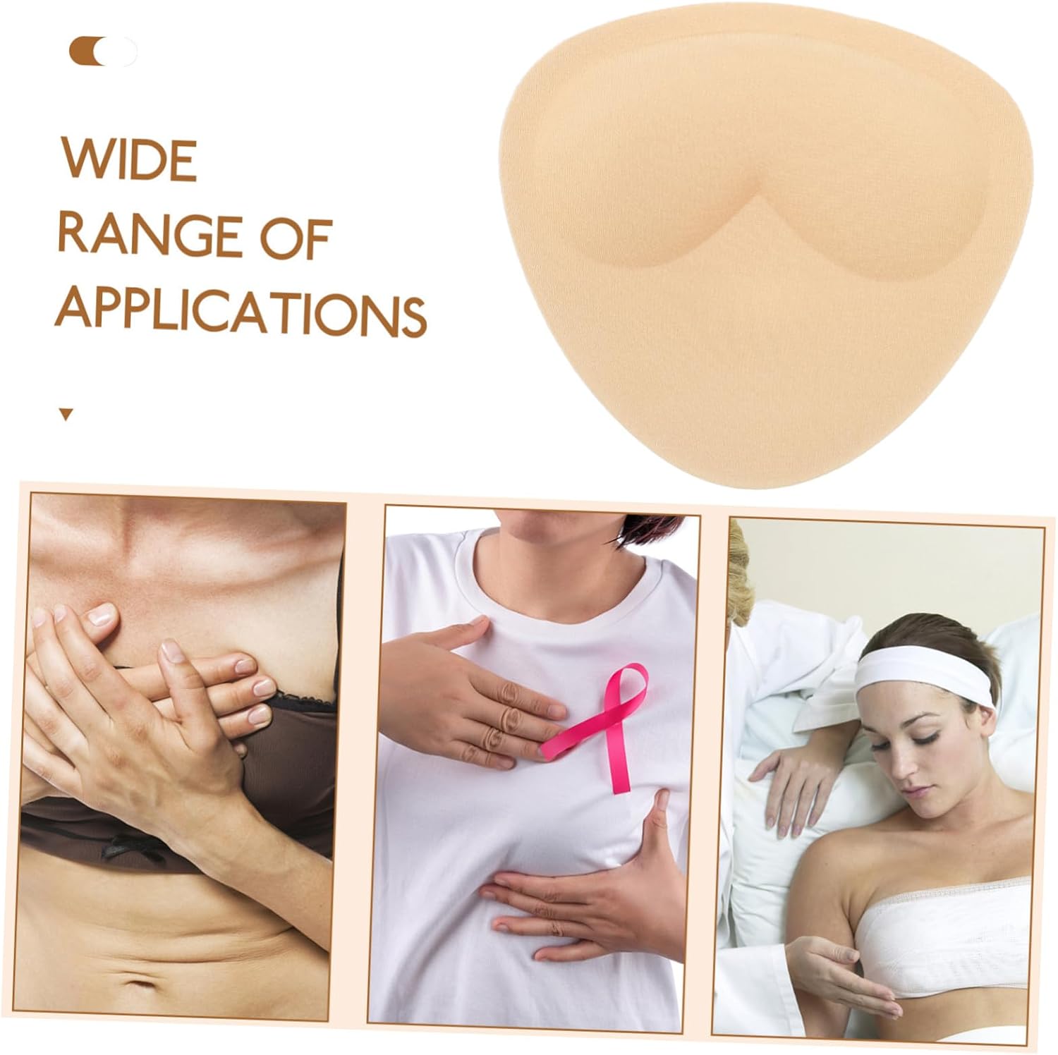 CALLARON 2pcs Triangular Sponge Prosthetic Breast Good Bras Bra Padding Silicone Bra Breast Prosthesis