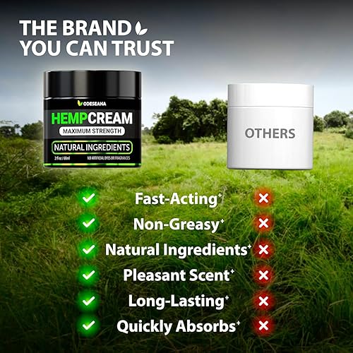 Miniatura 4 de Paquete de 2 crema de cáñamo natural, gel de máxima fuerza para calmar las molestias, crema con aceite de cáñamo, árnica, MSM, glucosamina, MSM,