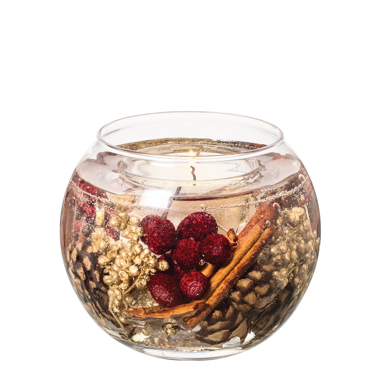 Stoneglow Brown Candles London Seasonal - Cosy-Vibes (Nutmeg, Ginger & Spice) - Scented Candle - Gel Fishbowl, 70907O