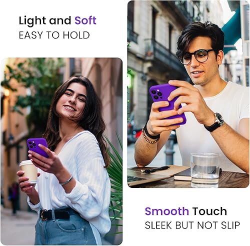 Miniatura 2 de FireNova Funda diseñada para iPhone 15 Pro, funda de silicona mejorada protección de cámara con 2 protectores de pantalla, forro interior de