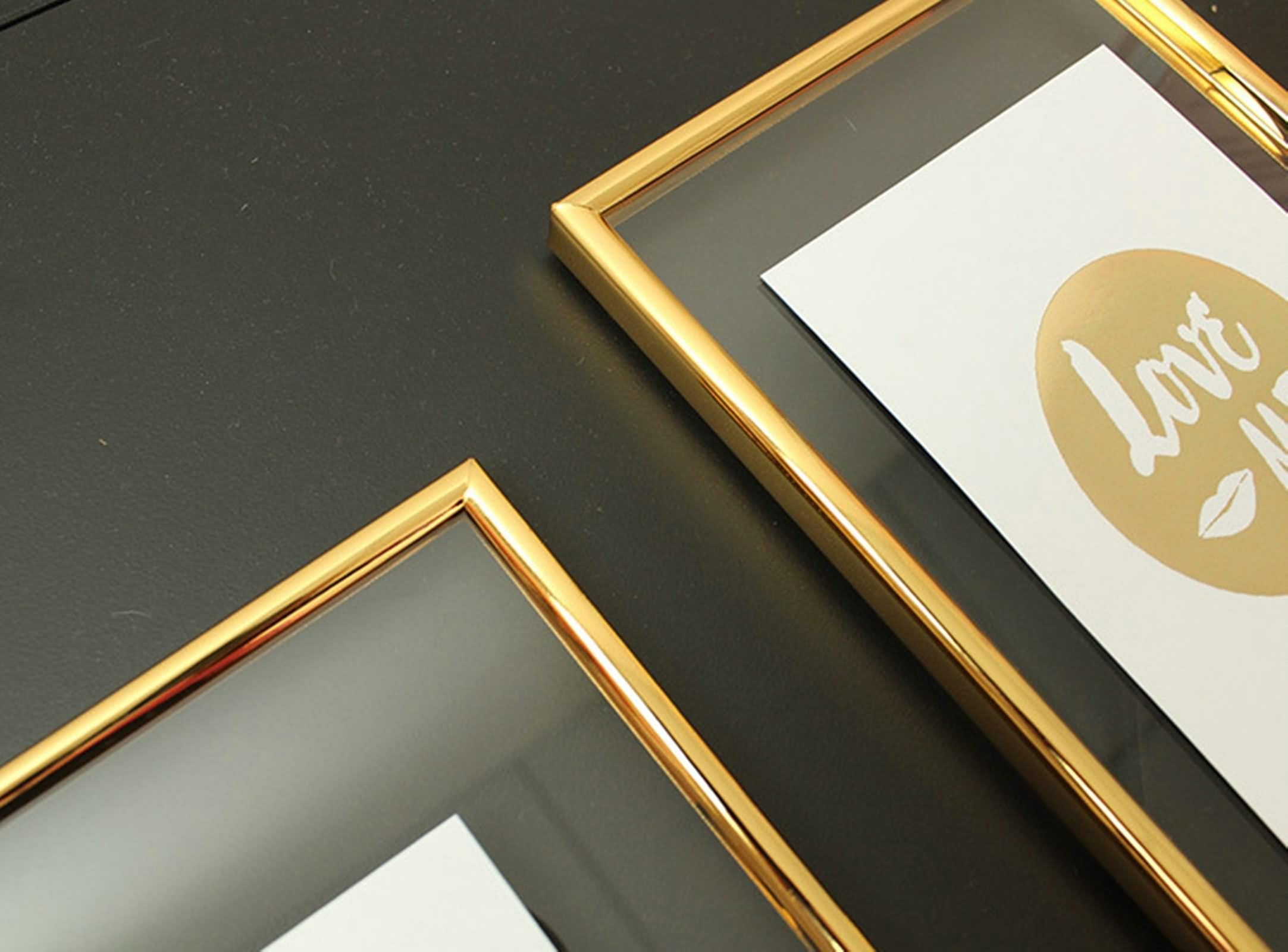 Fotorahmen Party, Bilderrahmen Gold 15x20 Rechteckig für Tischplatte aus Metall für Mutter Freundin Geschenk