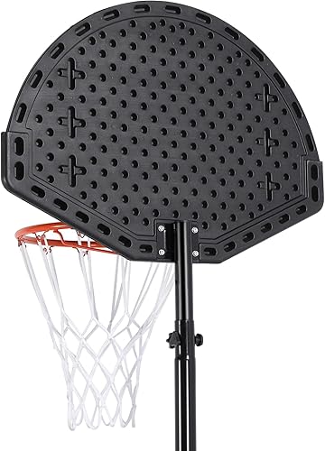 Miniatura 6 de Topeakmart Aros y porterías de baloncesto portátiles de 7 a 9 pies con sistema de aro de baloncesto extraíble para jóvenes, para exteriores, juego
