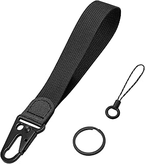 EZOYU Wrist Keychain Lanyard, Wristlet Keychain, Durable Key Chain Wristlet for Men and Women, Cool Hand Wrist Lanyards for Keys ID Badges Card Wallet Phone Camera(Black)