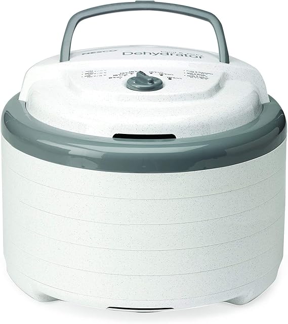 NESCO FD-75A Snackmaster Pro Food Dehydrator, For Snacks, Fruit, Beef Jerky, Gray