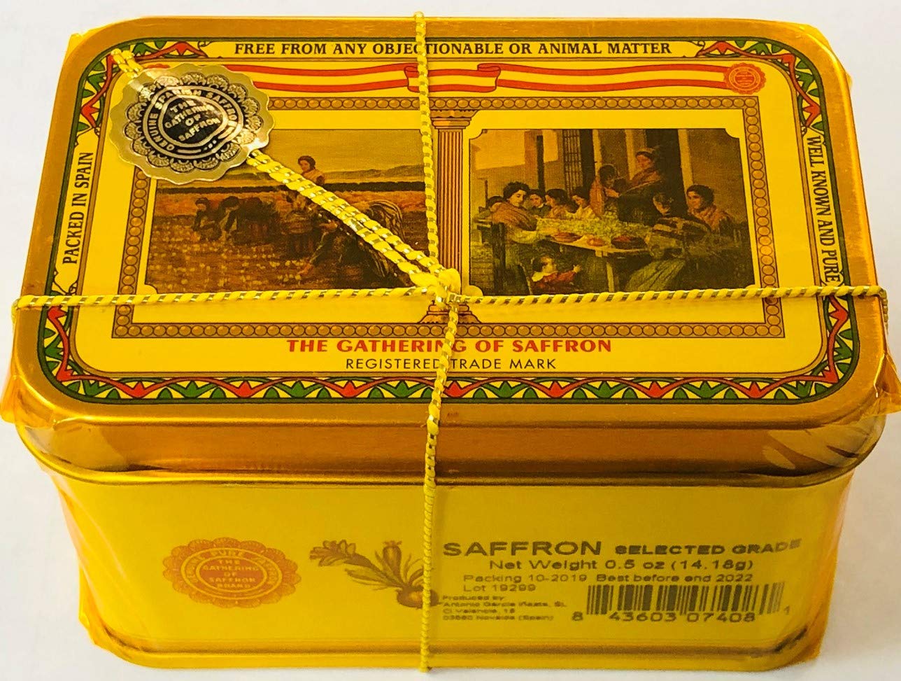 Spanish Saffron Tin Gathering of Saffron Select Grade 1/2