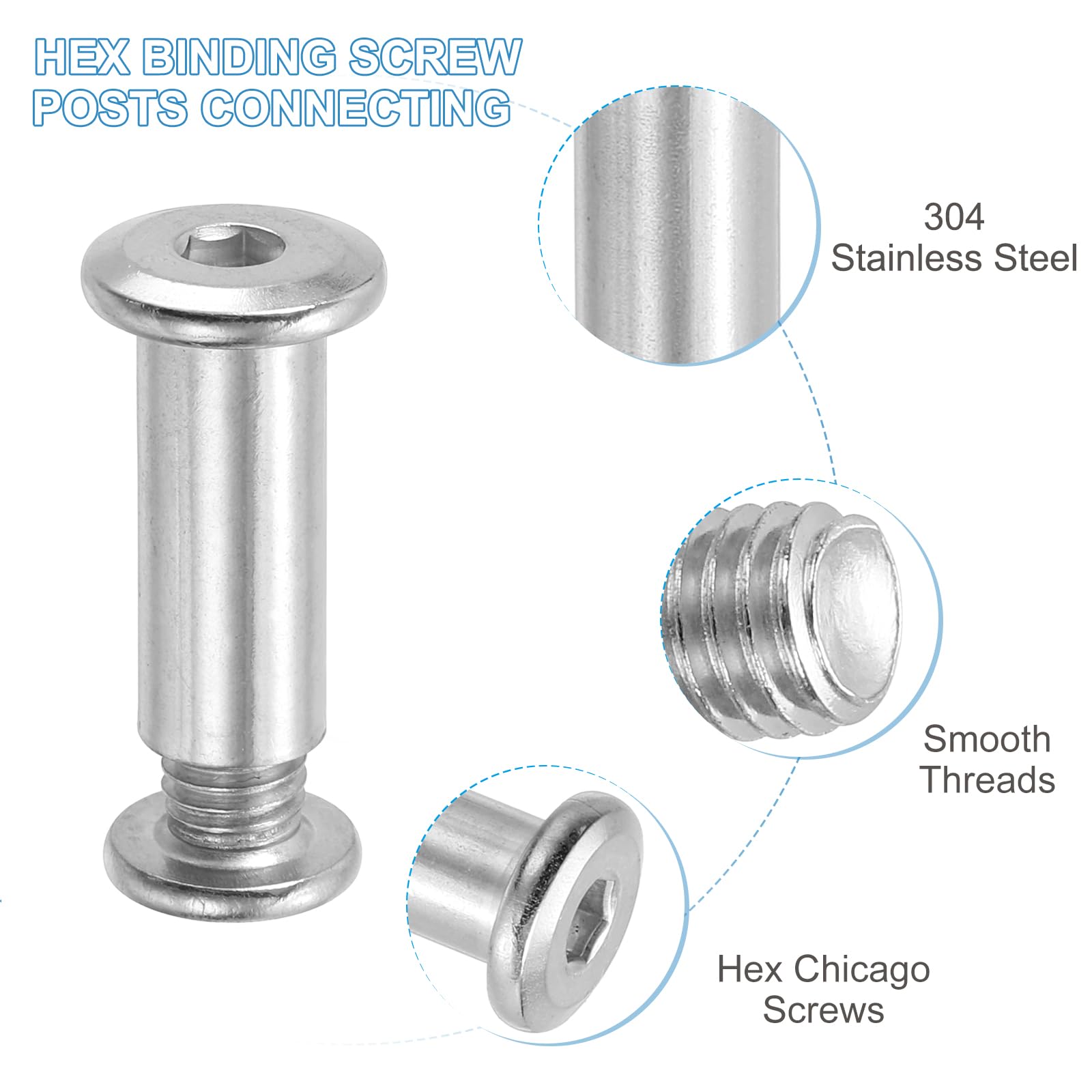 PATIKIL Hex Chicago Screws - Image 3