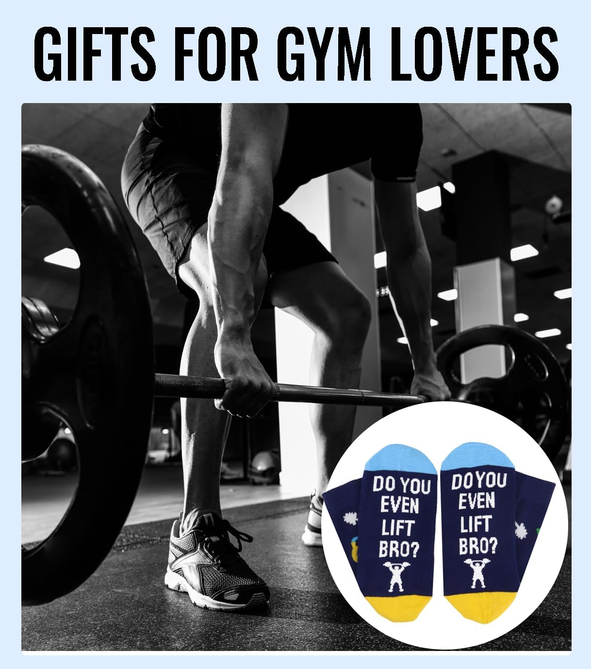 Funny Gym Socks, Gym Gifts for Men, Do You Even Lift Bro Socks - Image 4