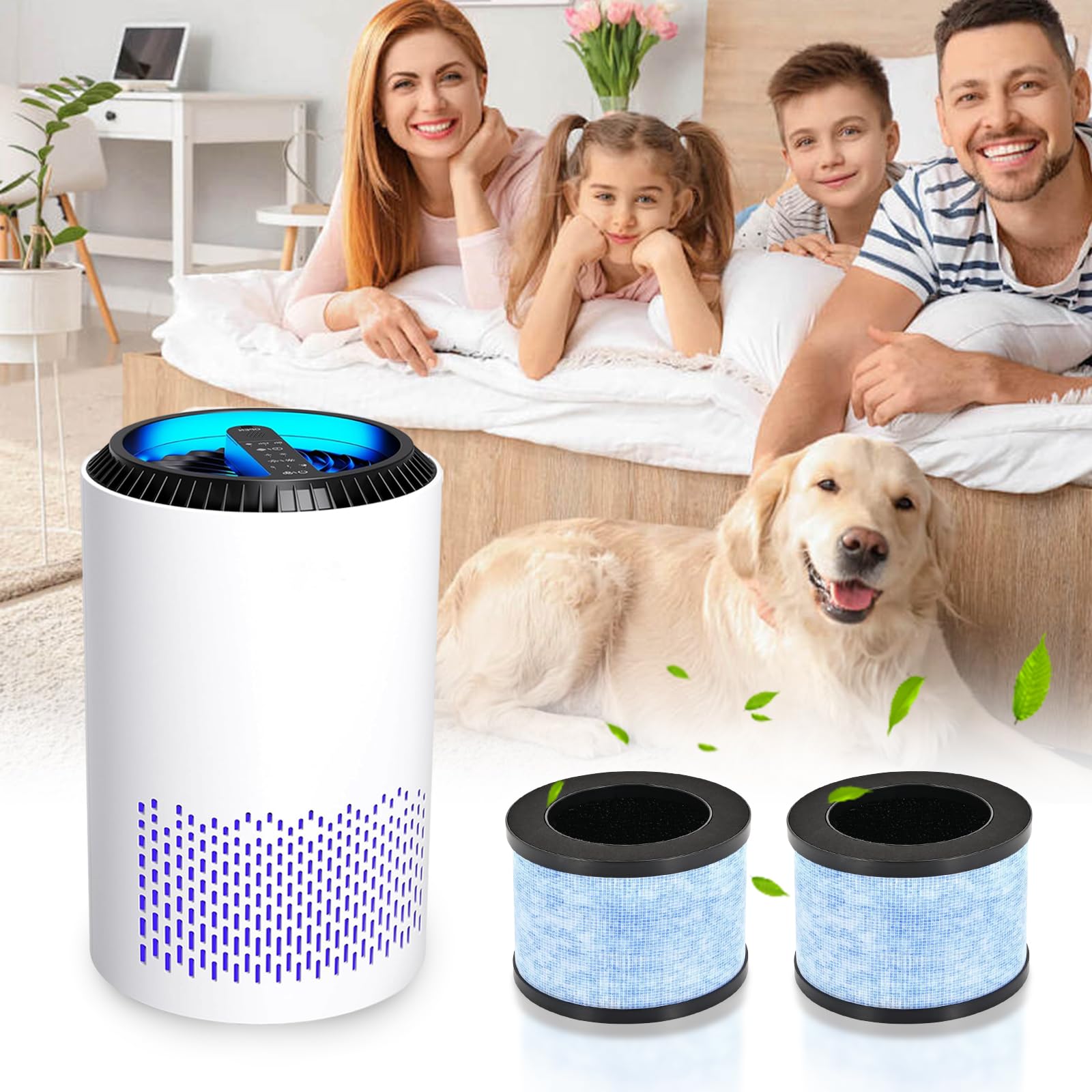 Set di filtri HEPA H13 4 in 1, 2 pezzi di ricambio per purificatori d'aria CONOPU DH-JH01 e DH-JH06, purificazione dell'aria efficiente