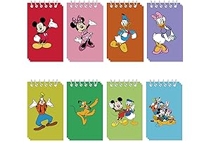 24 Pcs Mickey Mouse Themed Mini Notepad Party Favors
