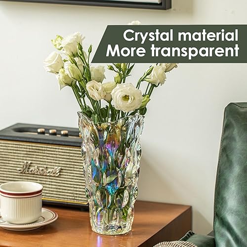 Miniatura 7 de CEMABT Jarrones de vidrio para flores, jarrones gruesos de 3.4 libras de estilo moderno para centros de mesa, para decoración de tu hogar con